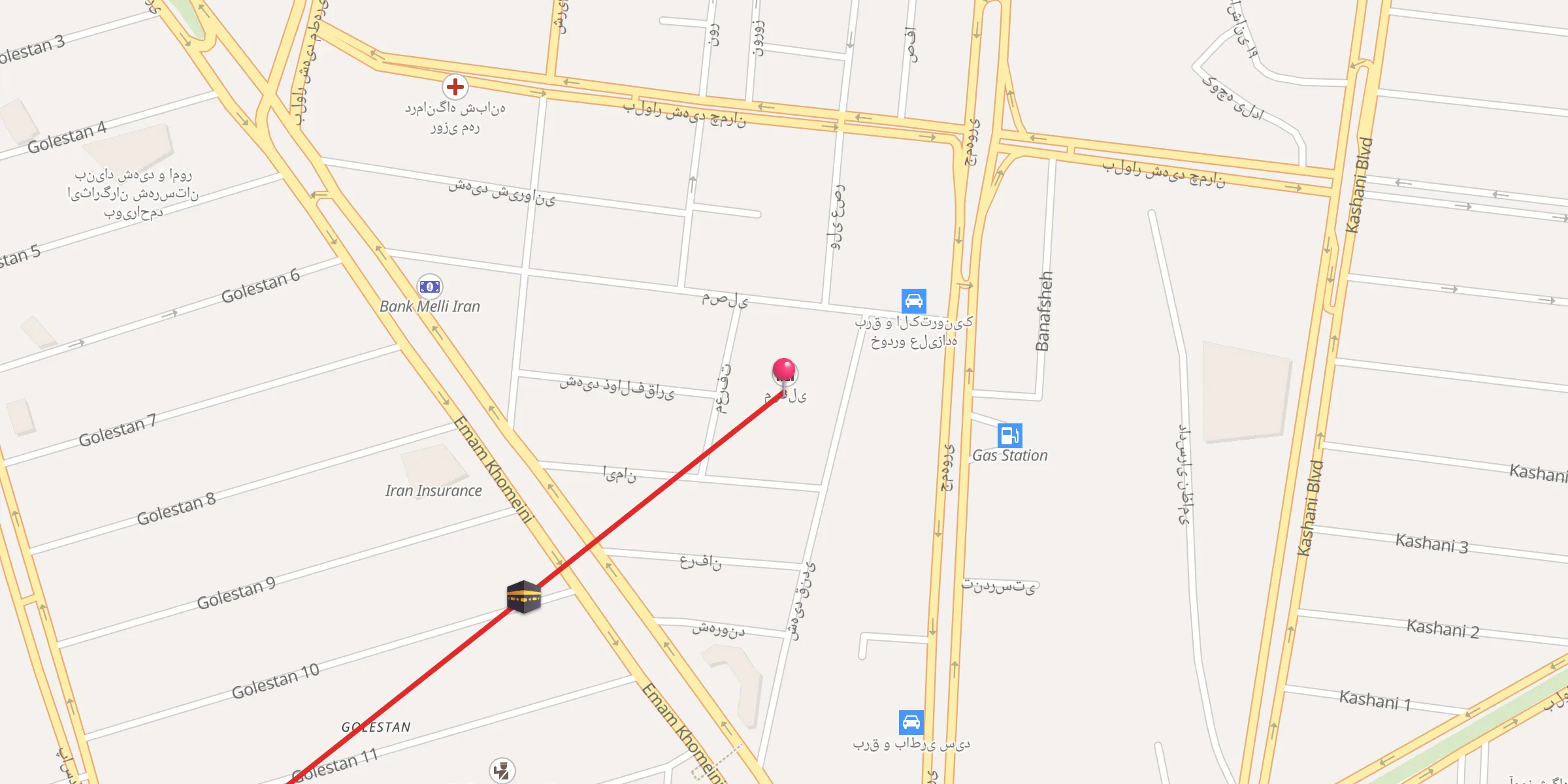 Carte de localisation : مصلی