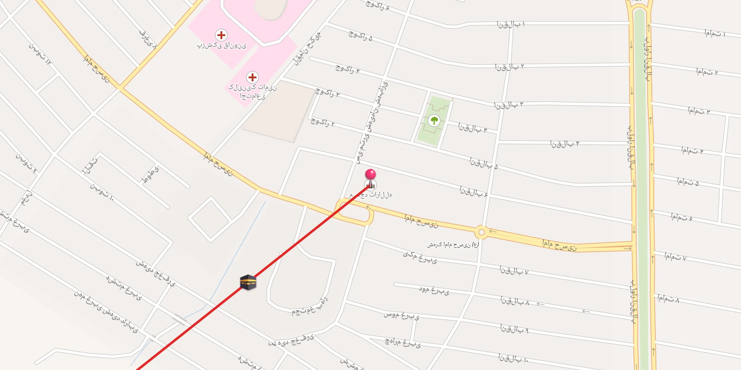 Carte de localisation : مسجد ثارالله