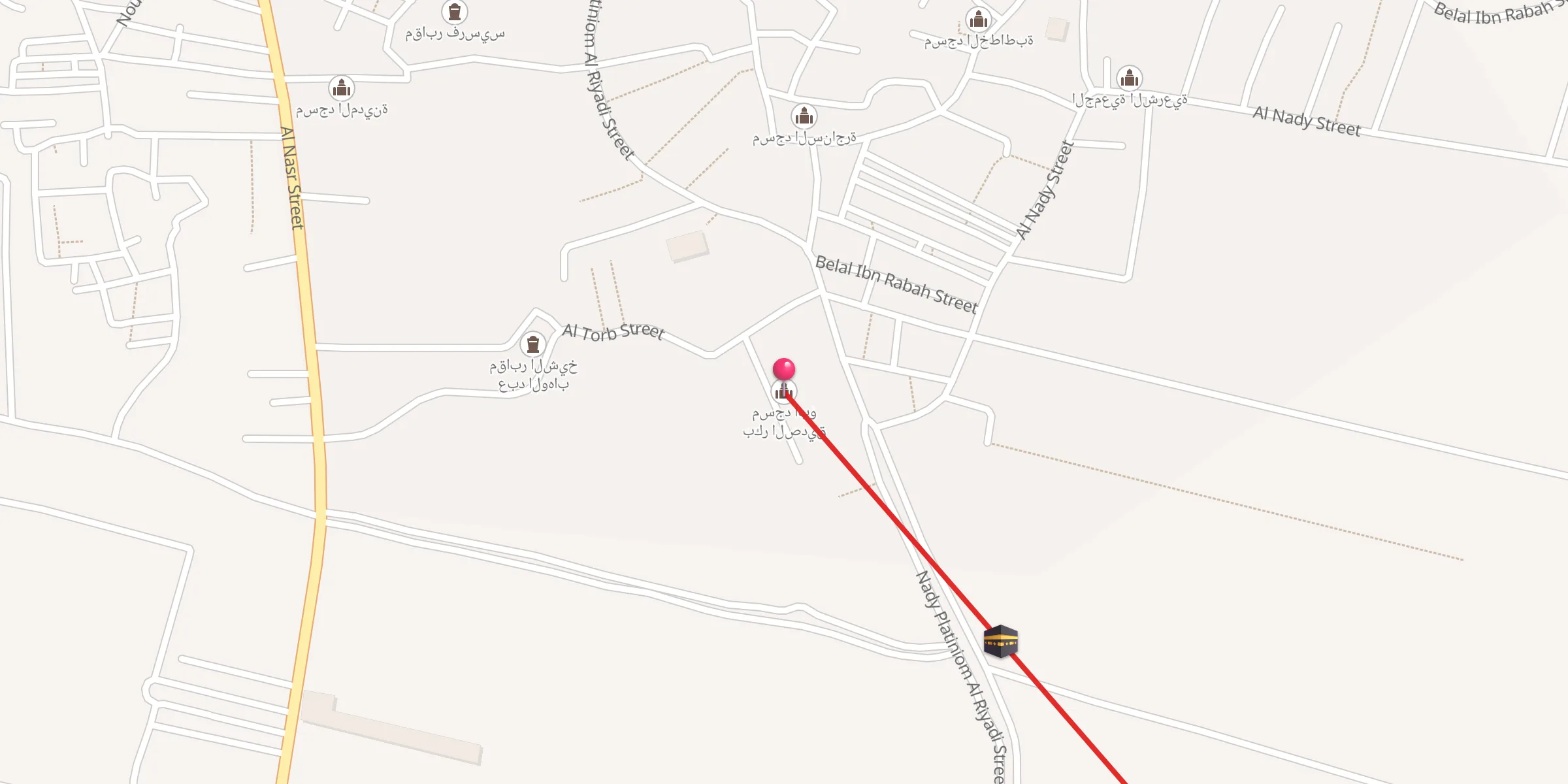 Carte de localisation : مسجد ابو بكر الصديق