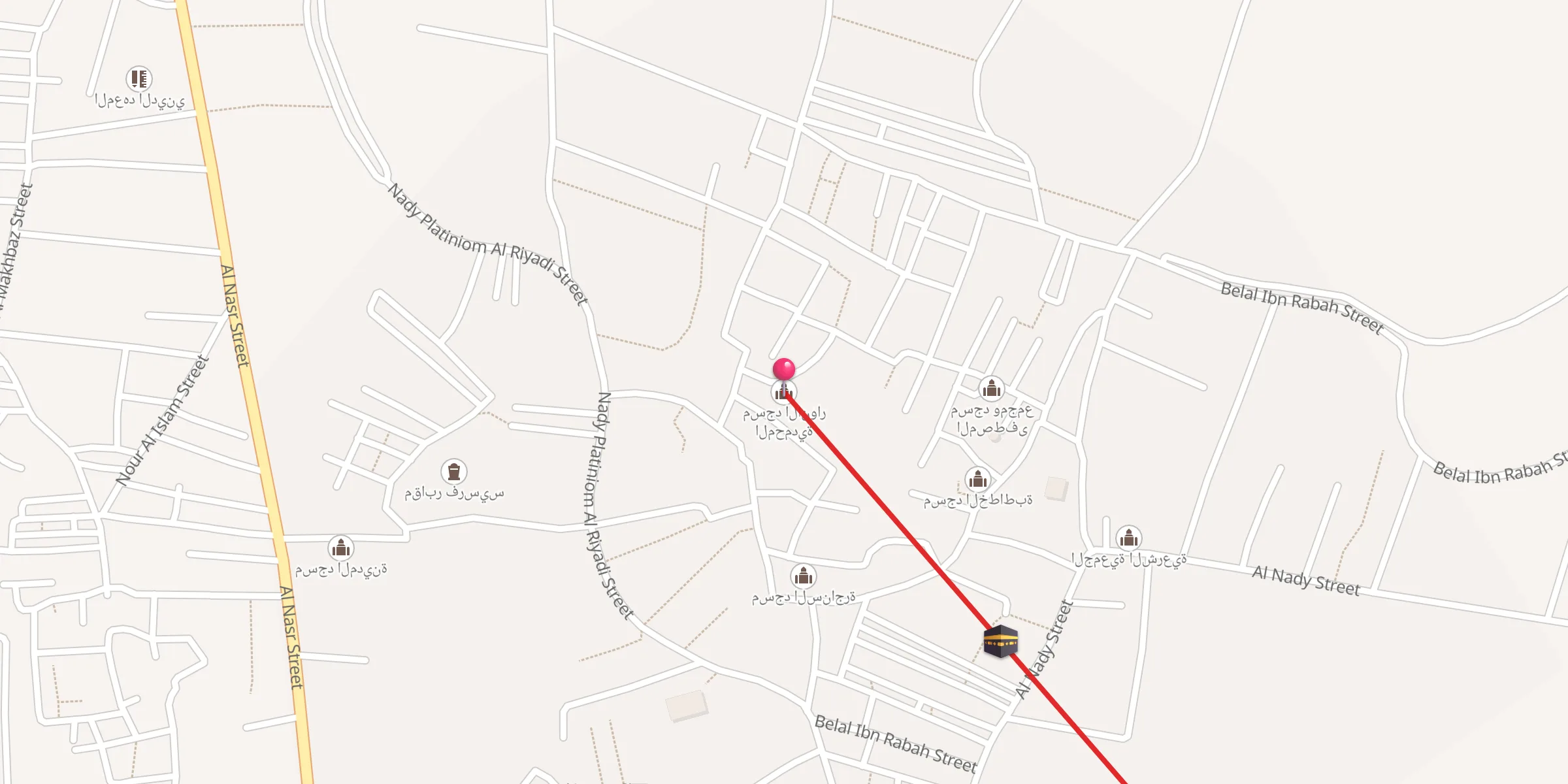Carte de localisation : مسجد الانوار المحمدية