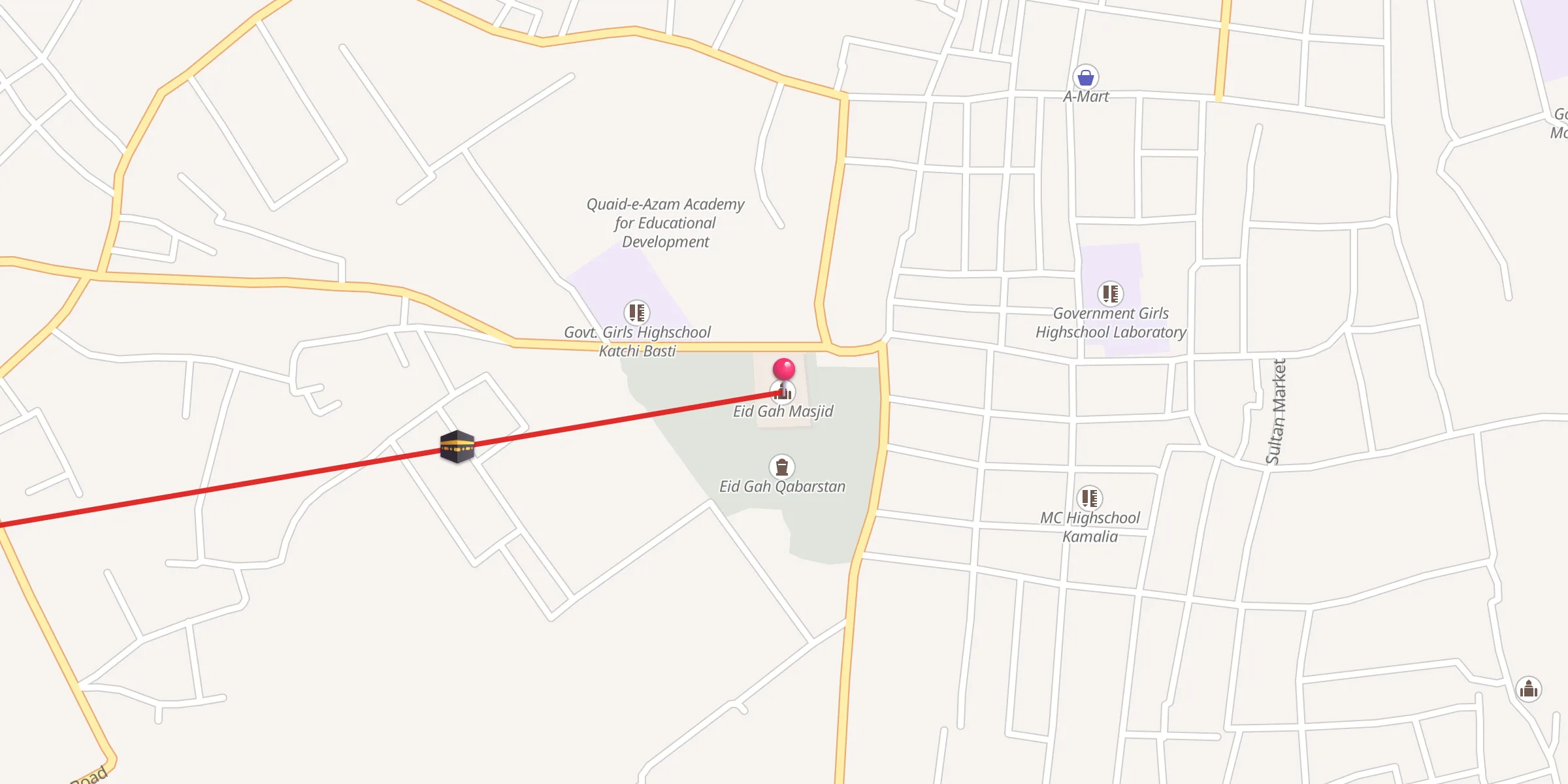 Carte de localisation : Eid Gah Masjid