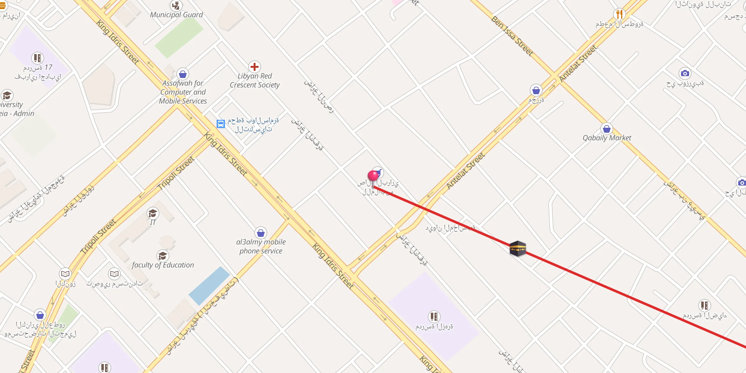 Carte de localisation : مسجد القادسيه