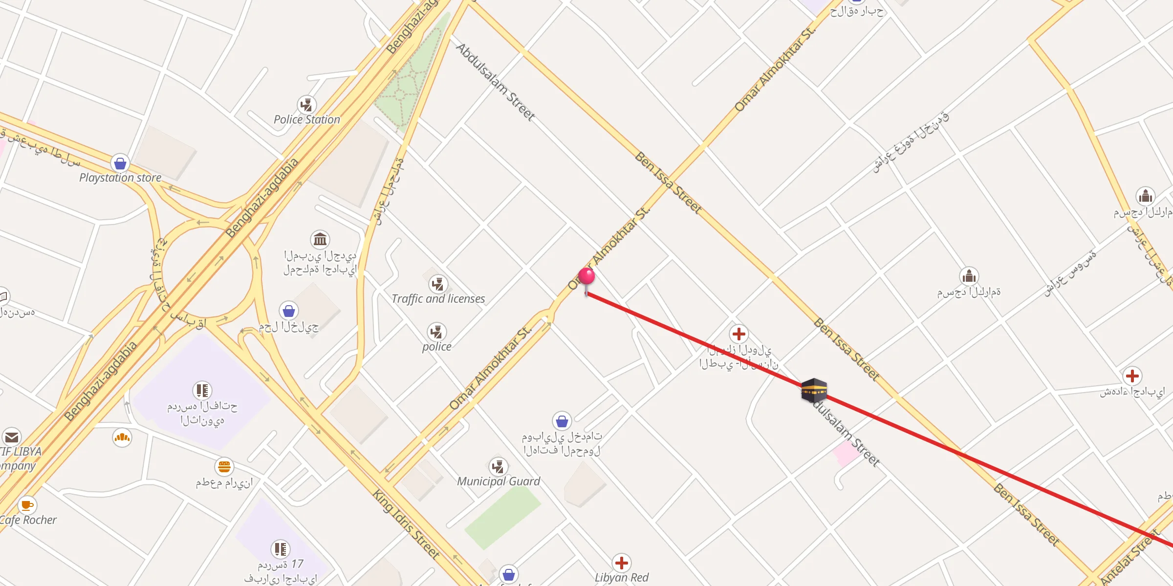 Carte de localisation : جامع مصراتة