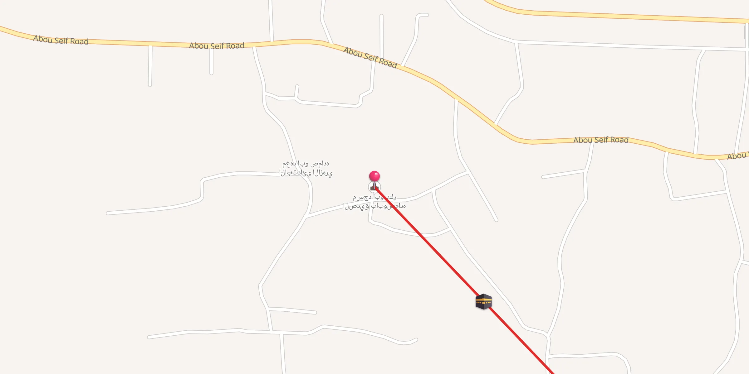 Carte de localisation : مسجد أبوبكر الصديق بابوصماده
