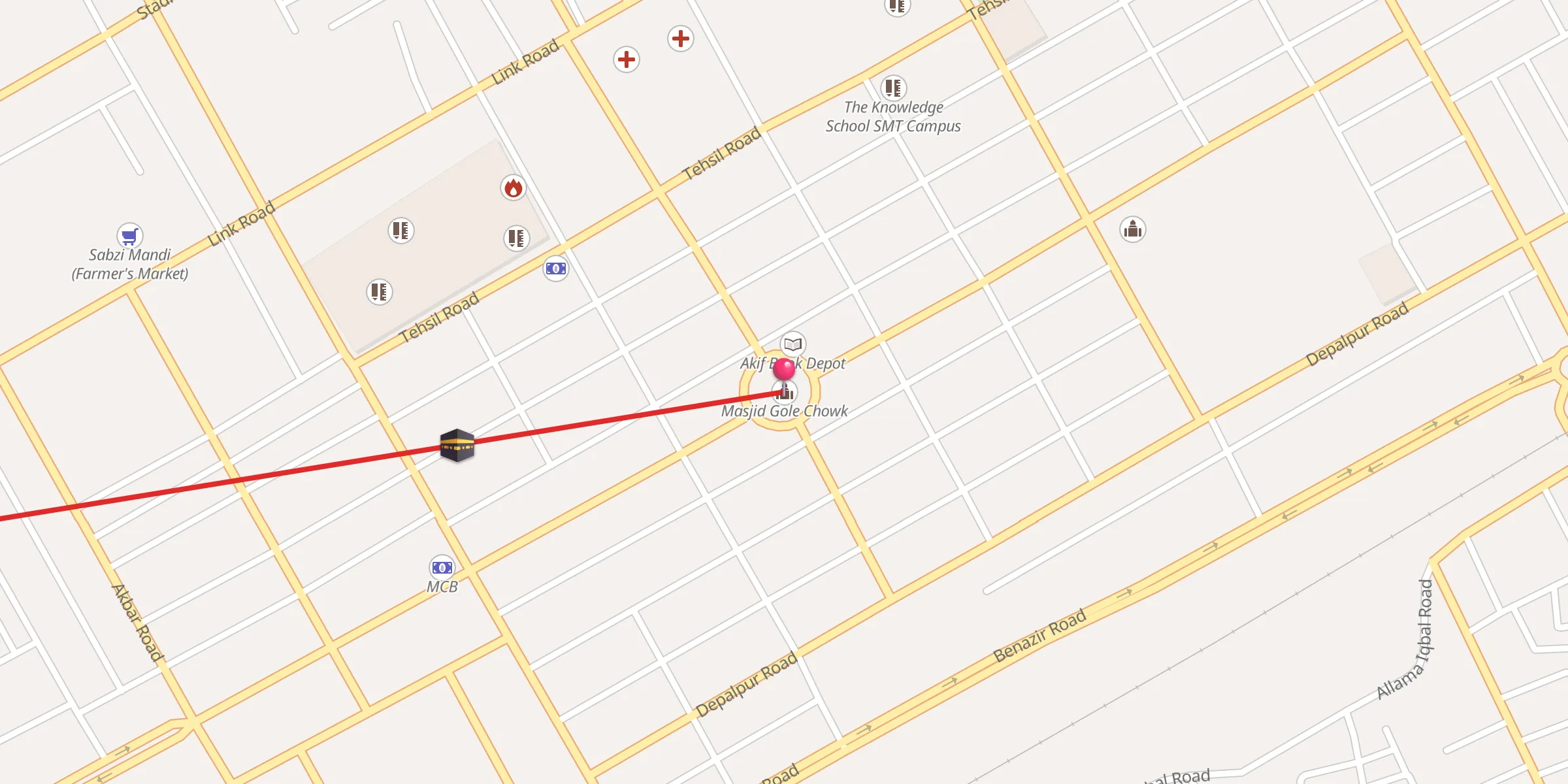 Carte de localisation : Masjid Gole Chowk