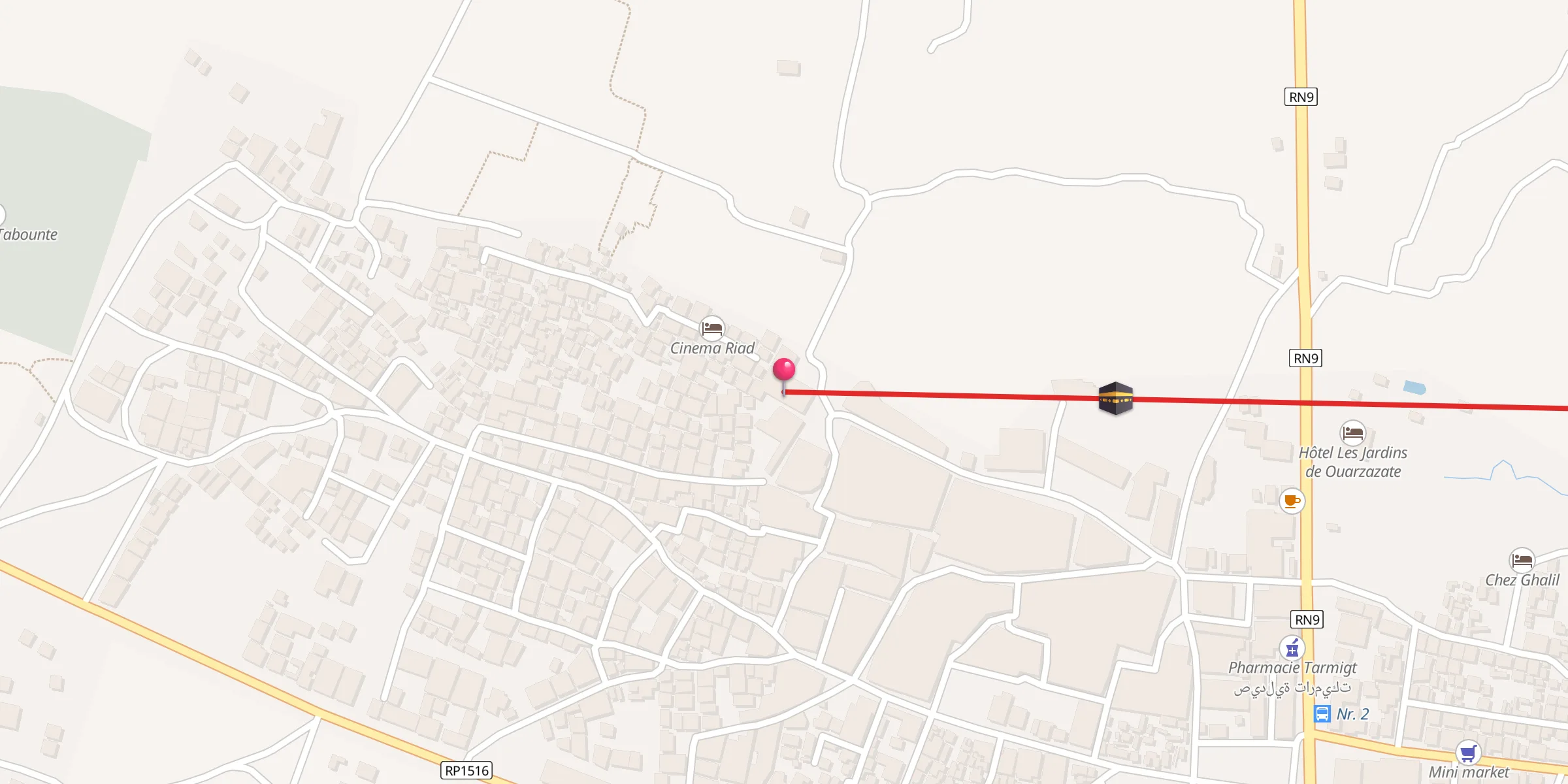 Carte de localisation : مسجد تابونت