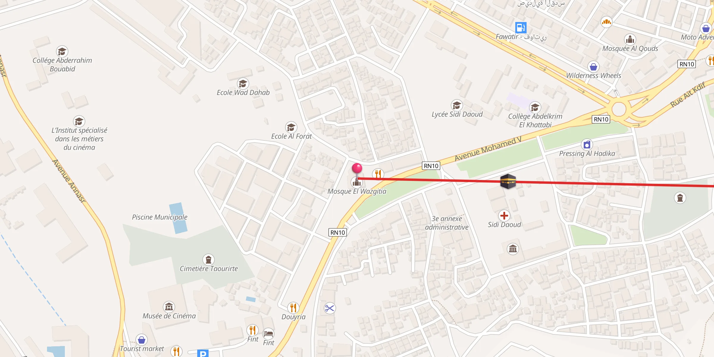 Carte de localisation : Mosque El Wazgitia
