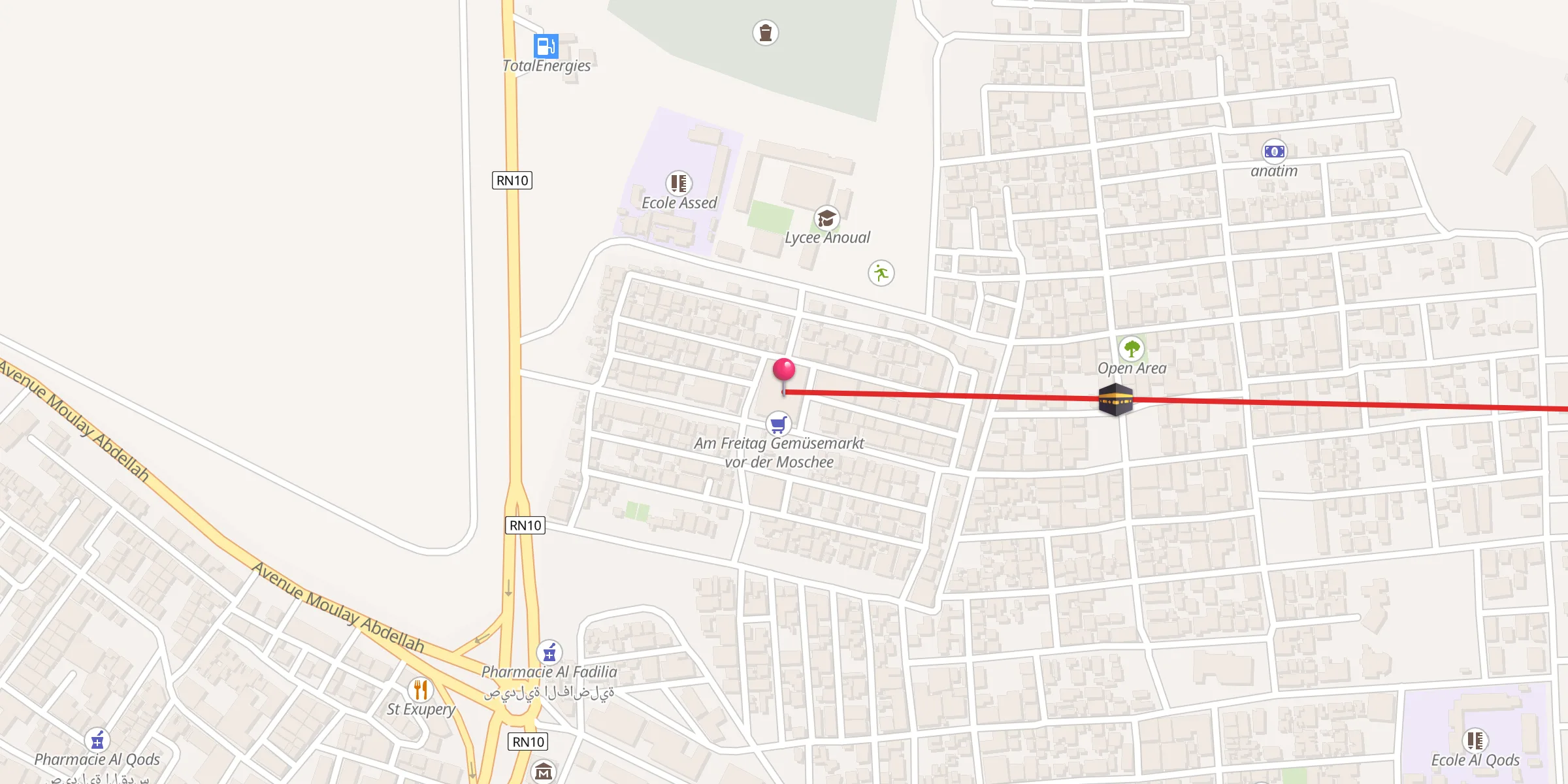 Carte de localisation : Mosquée Essalam مسجد السلام