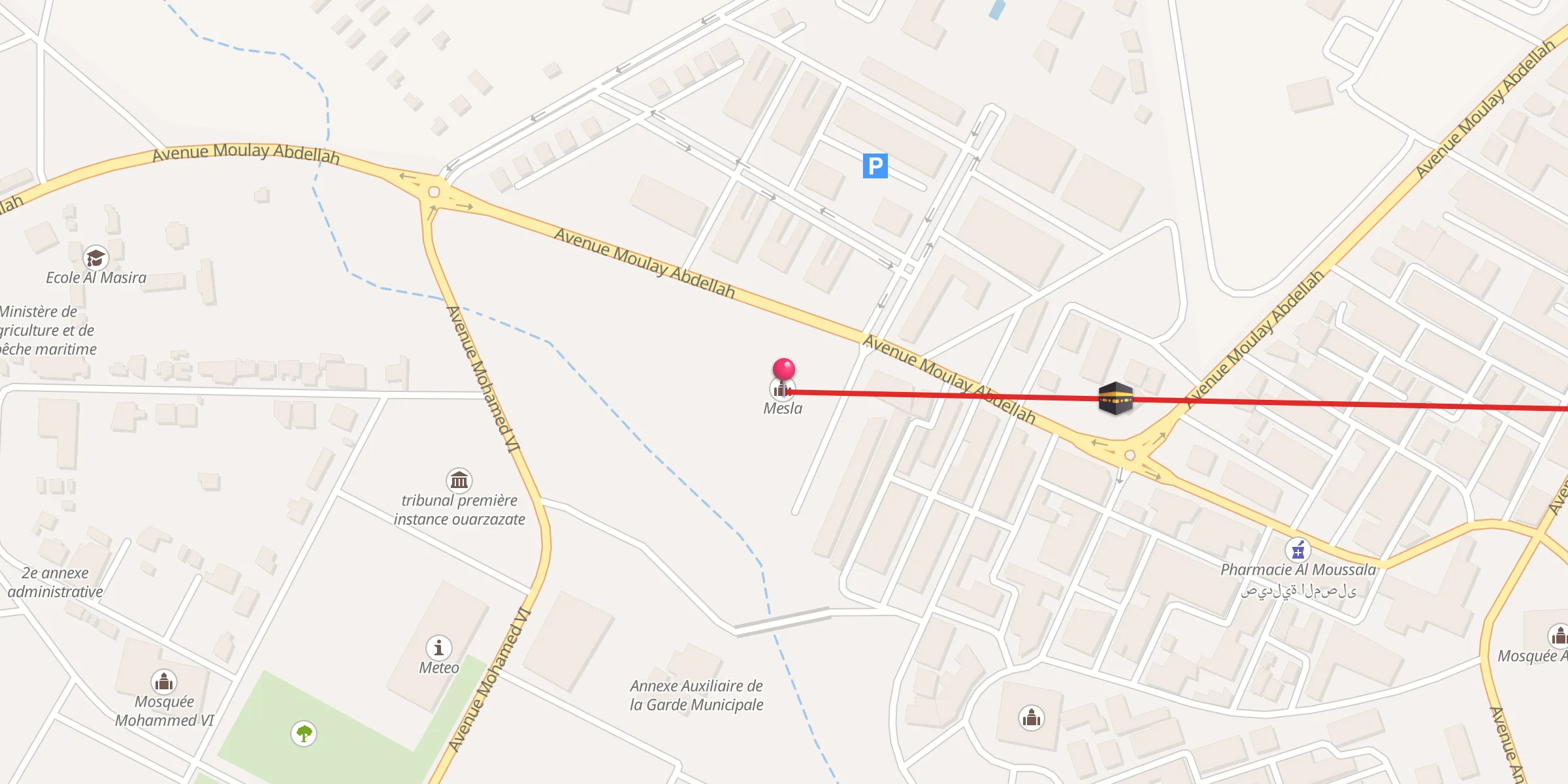 Carte de localisation : Mesla مصلى