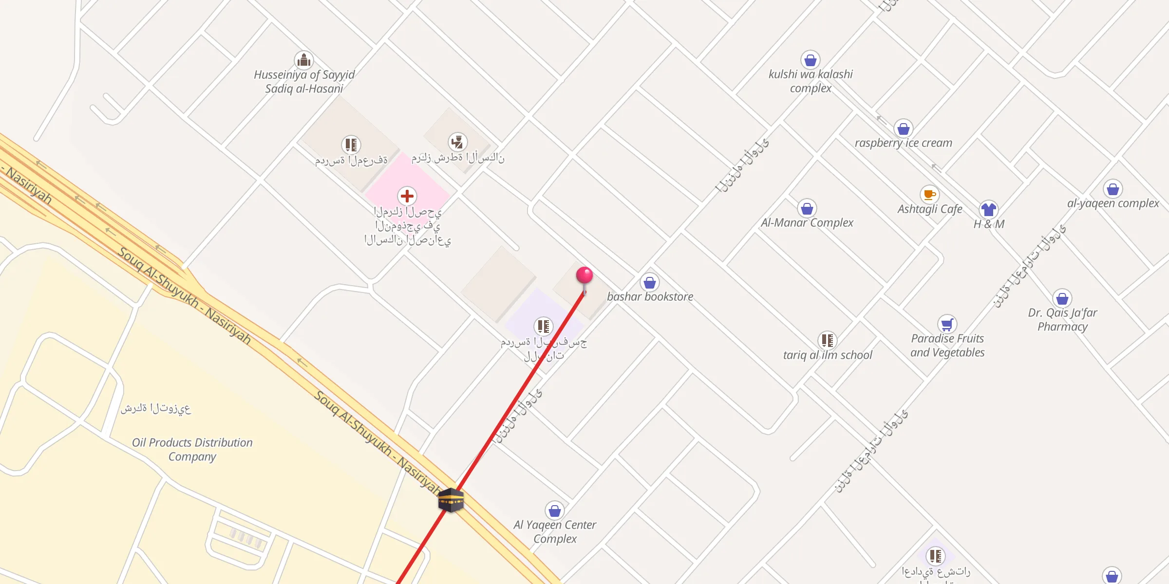 Carte de localisation : جامع الإسكان الصناعي الكبير