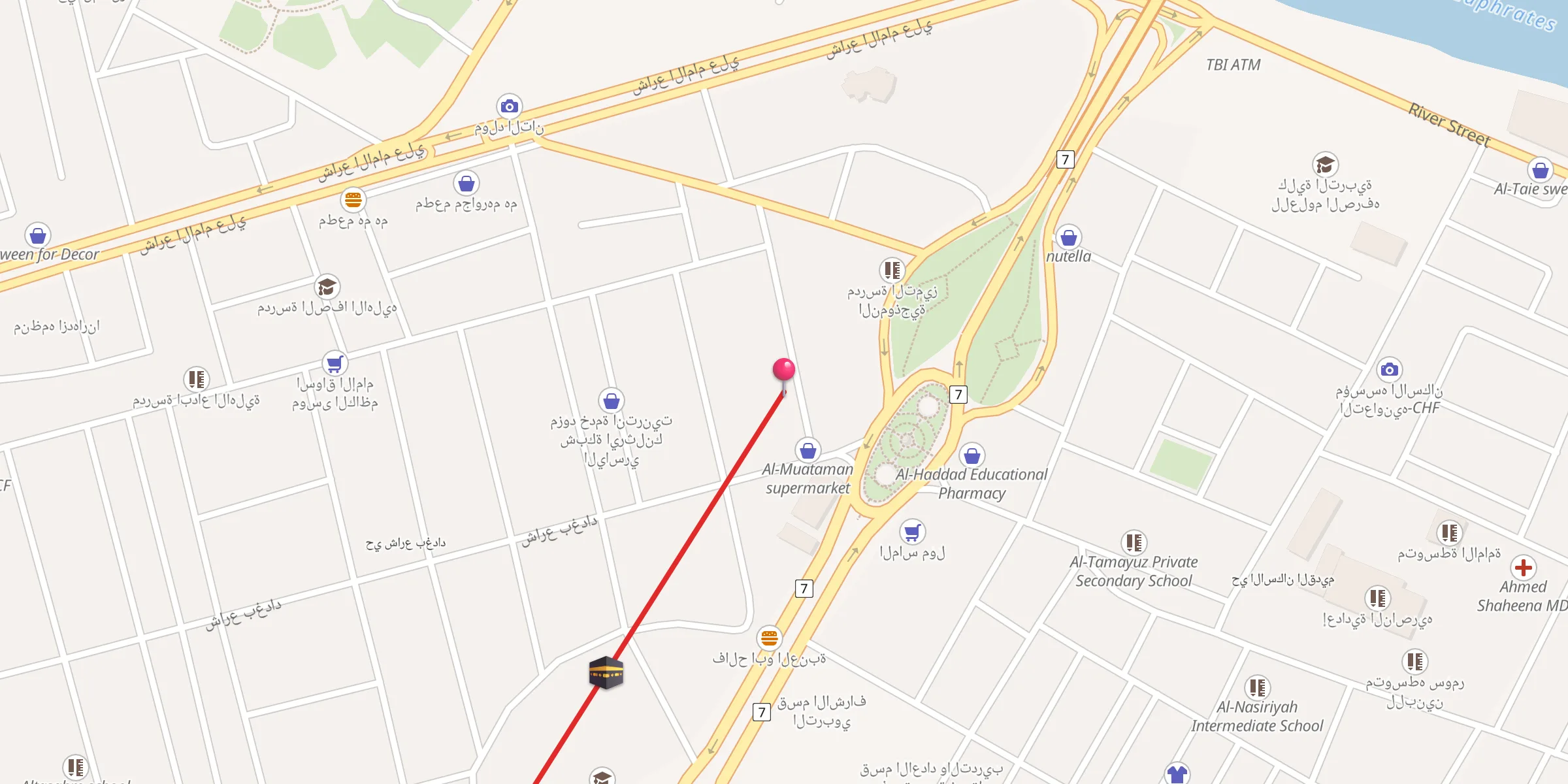 Carte de localisation : جامع الحاج جاسم الحمداني