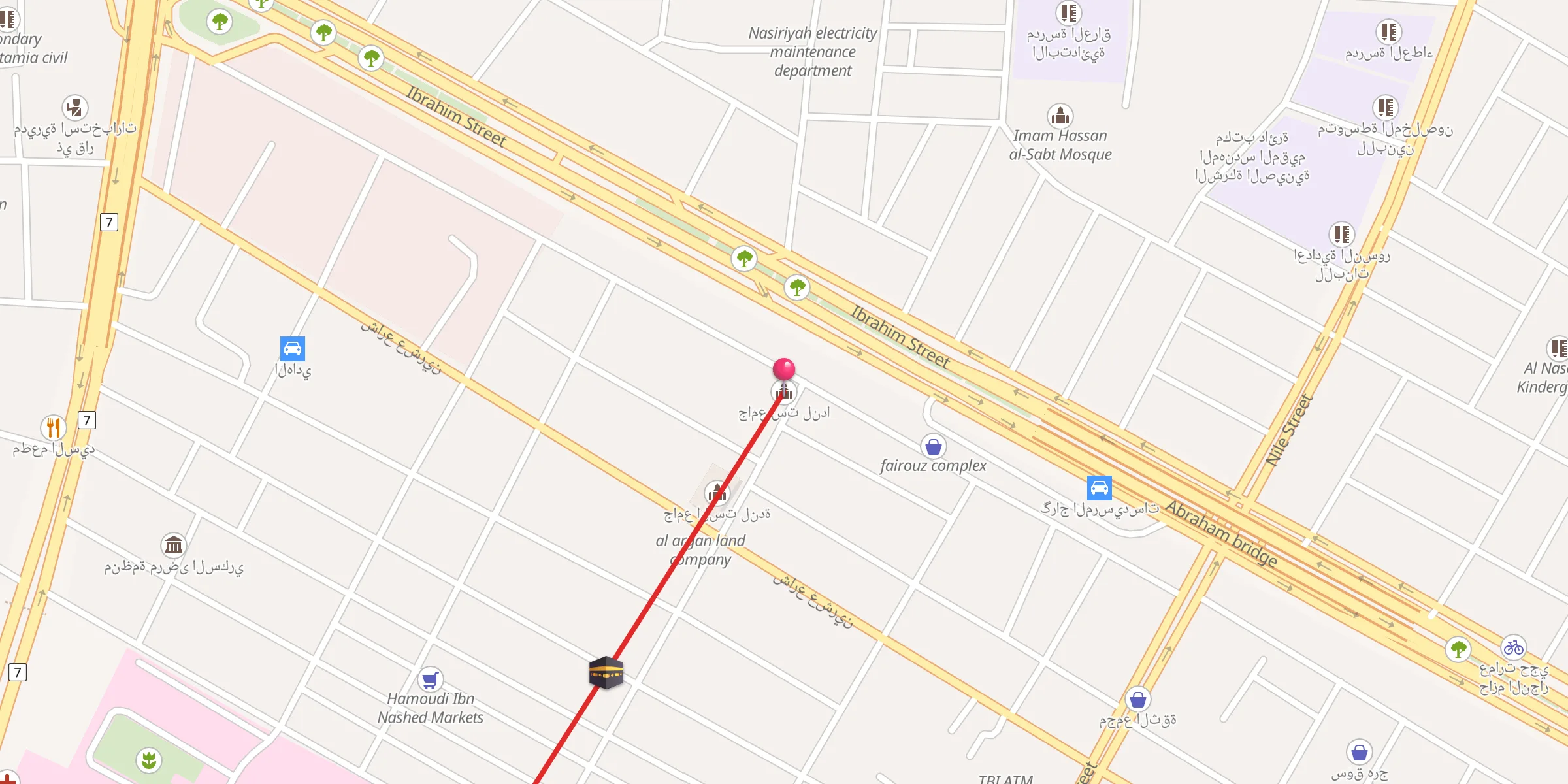 Carte de localisation : جامع ست لندا