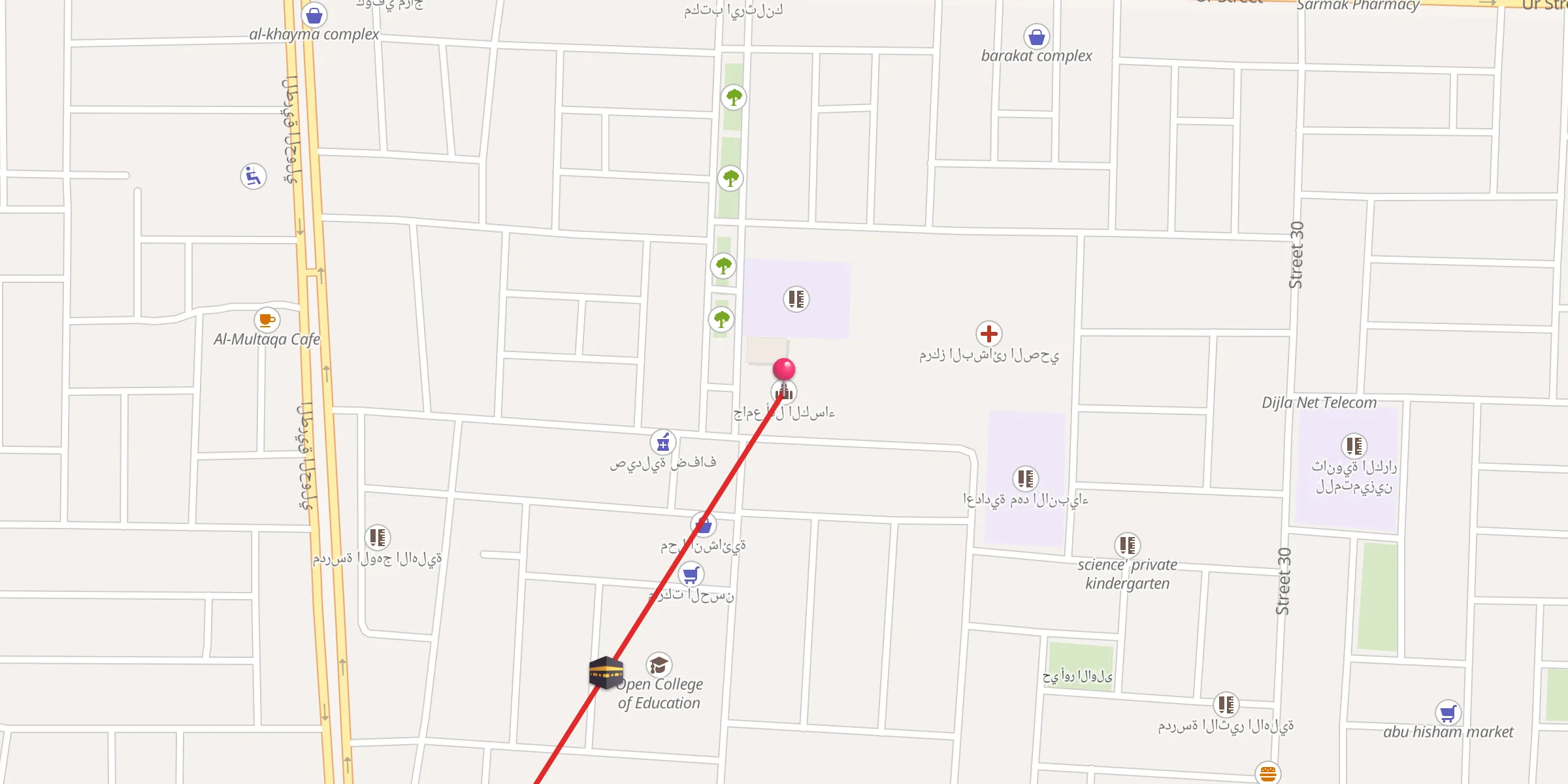 Carte de localisation : جامع أهل الكساء