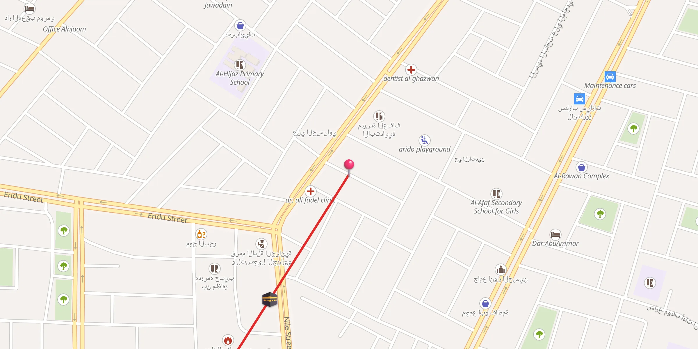 Carte de localisation : جامع الأمامين العسكريين