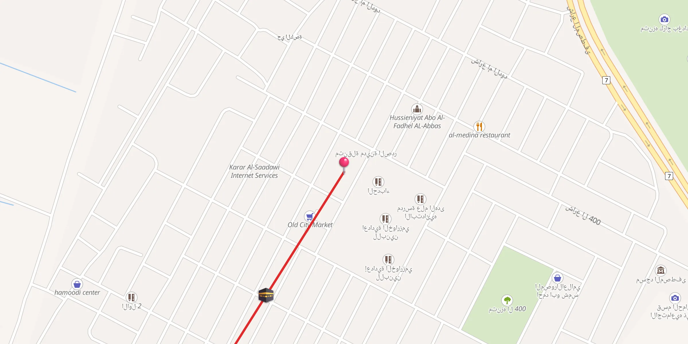 Carte de localisation : حسينية الامام المهدي