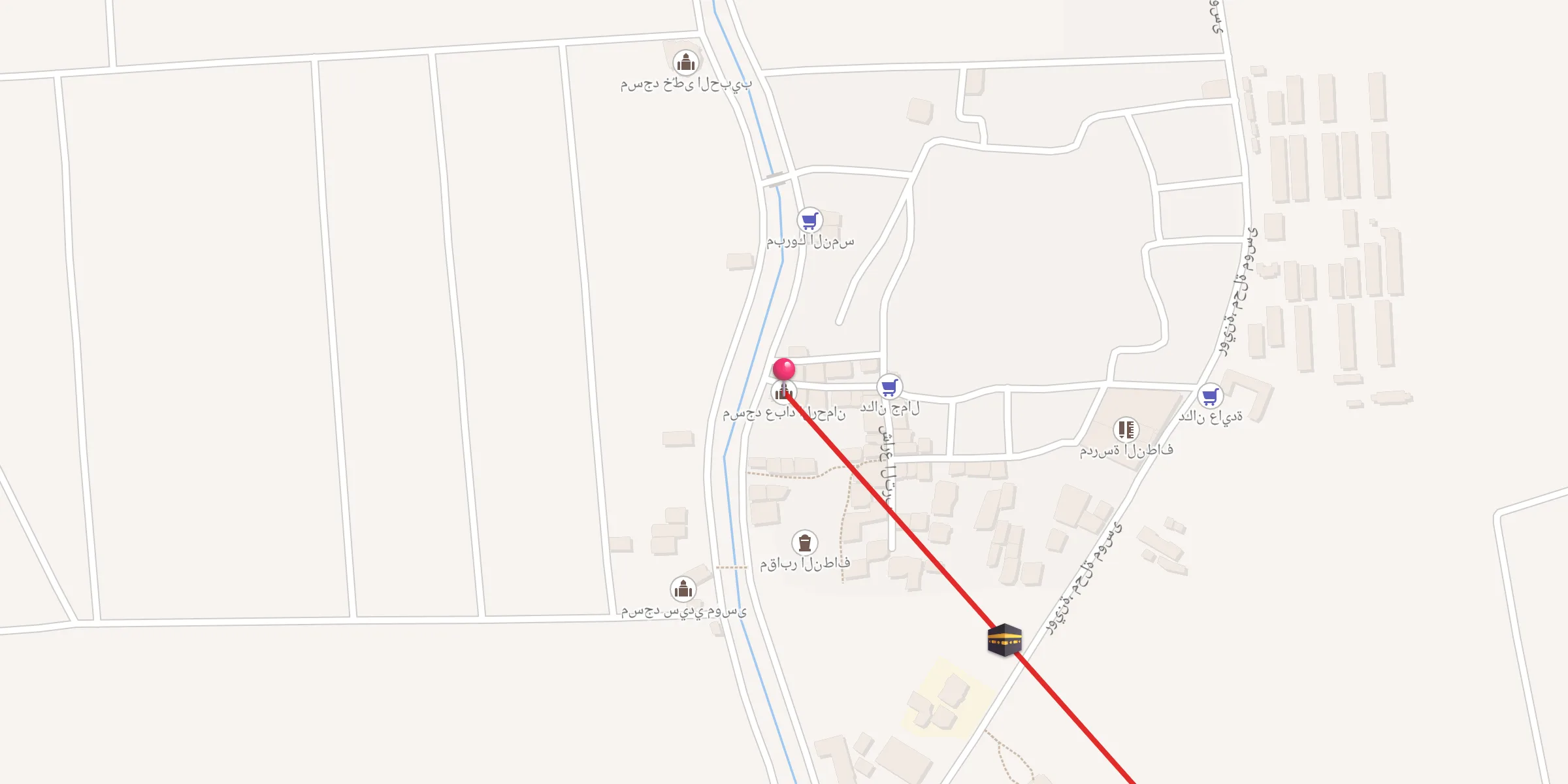 Carte de localisation : مسجد عباد الرحمان