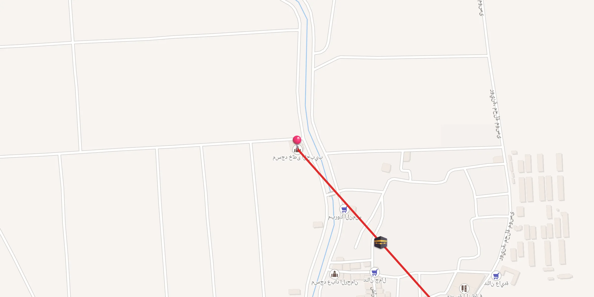 Carte de localisation : مسجد خُطى الحبيب
