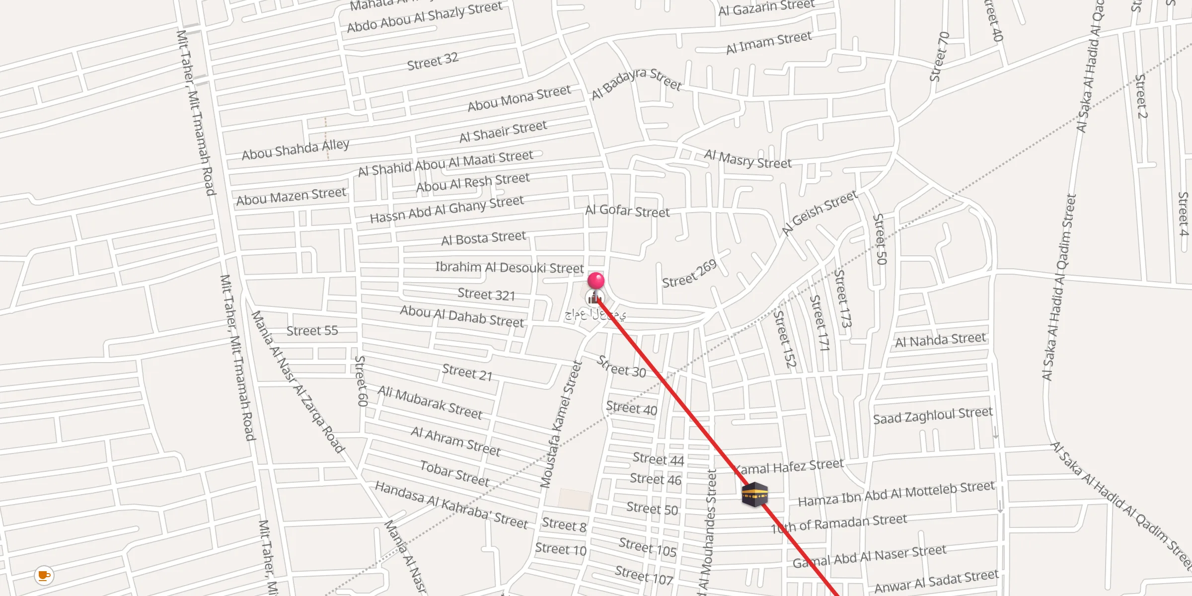 Carte de localisation : جامع العجمي