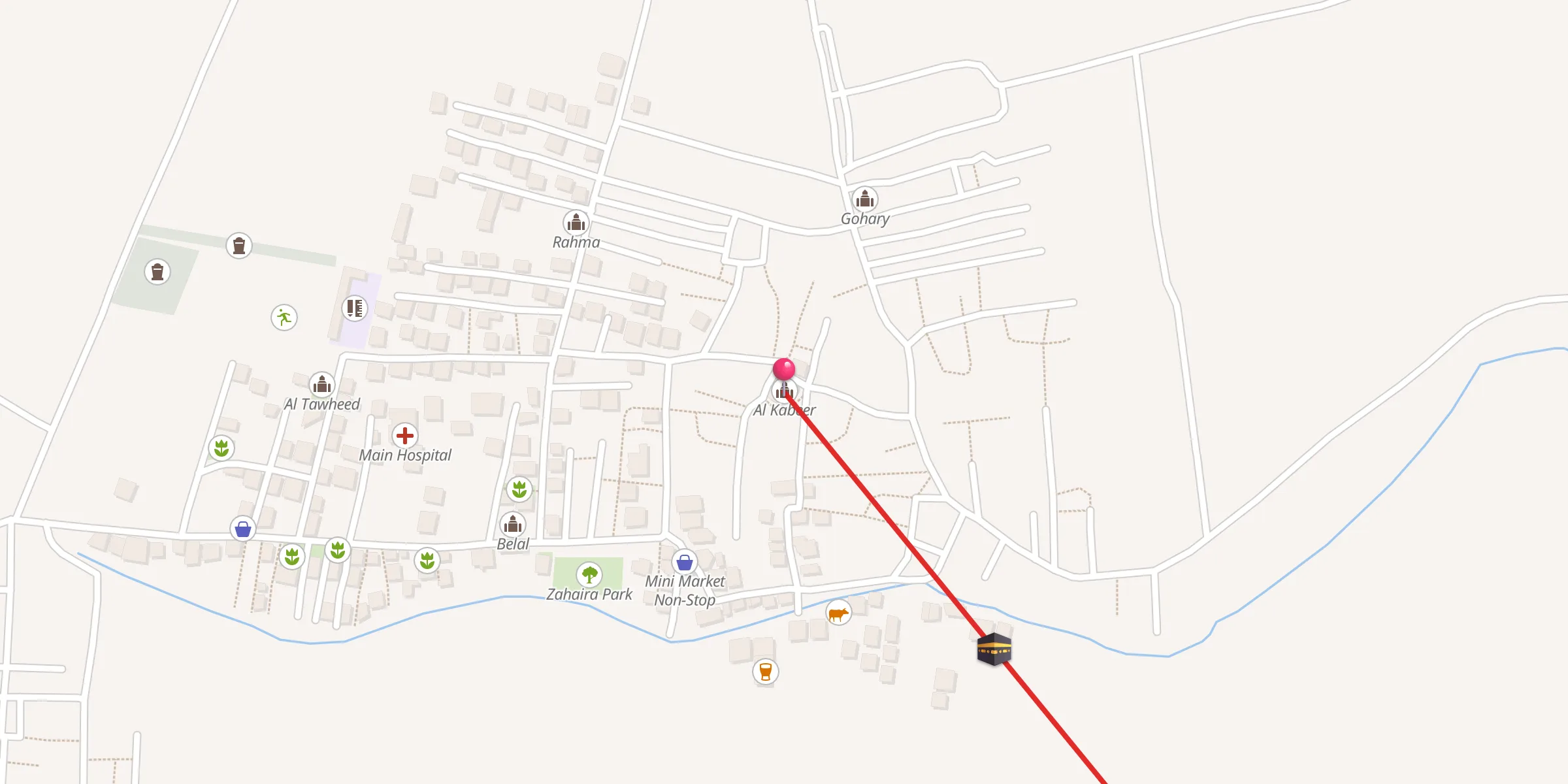 Carte de localisation : Al Kabeer