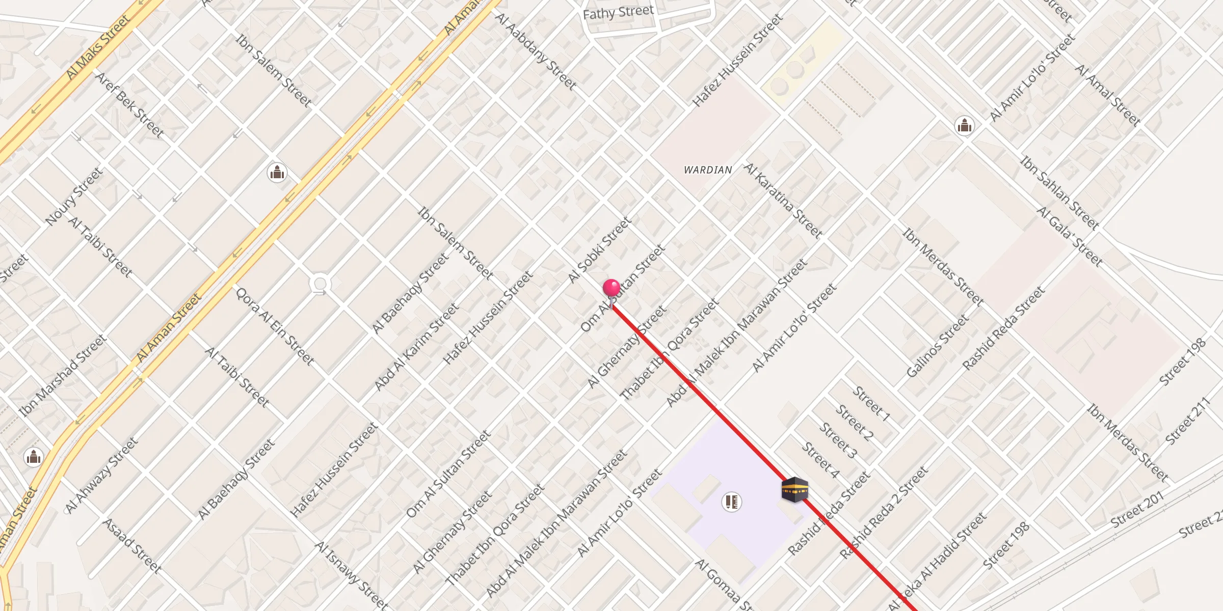 Carte de localisation : Masdjid Abu Umar