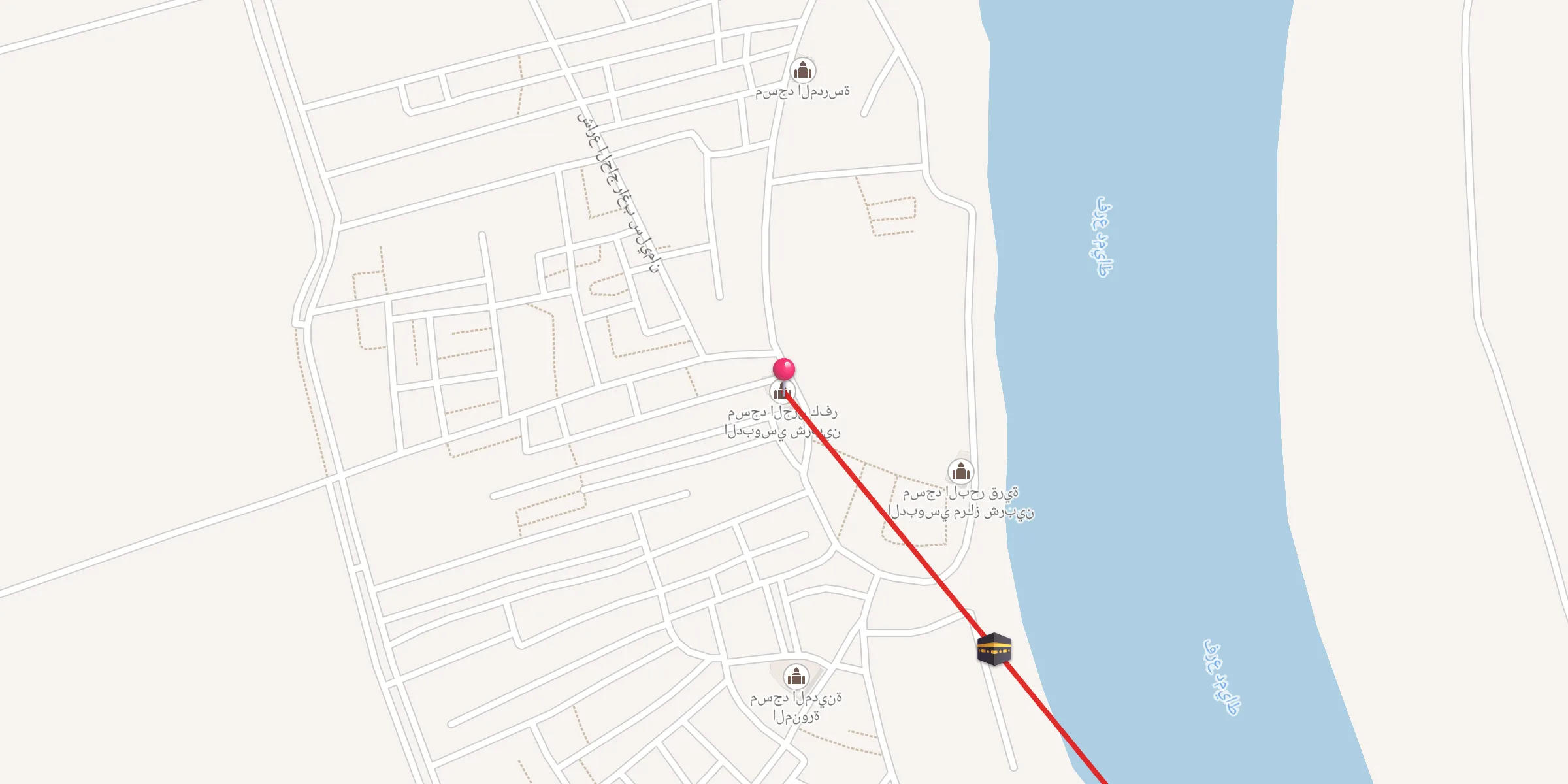 Carte de localisation : مسجد الجرن كفر الدبوسي شربين