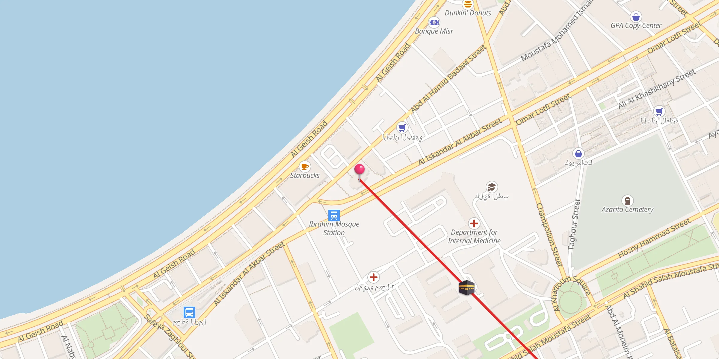 Carte de localisation : AL Kaed Ibrahim Mosque