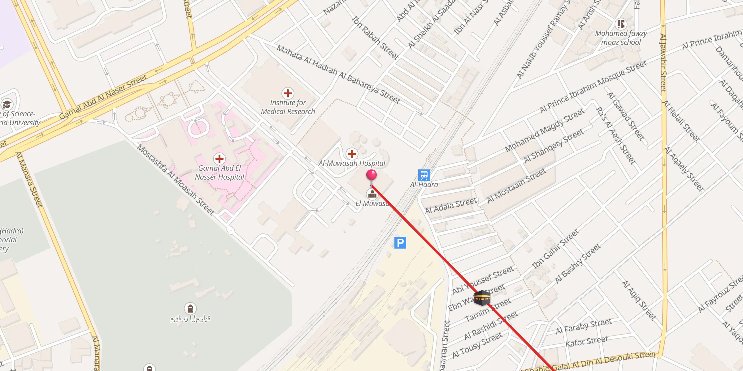 Carte de localisation : El Muwasa