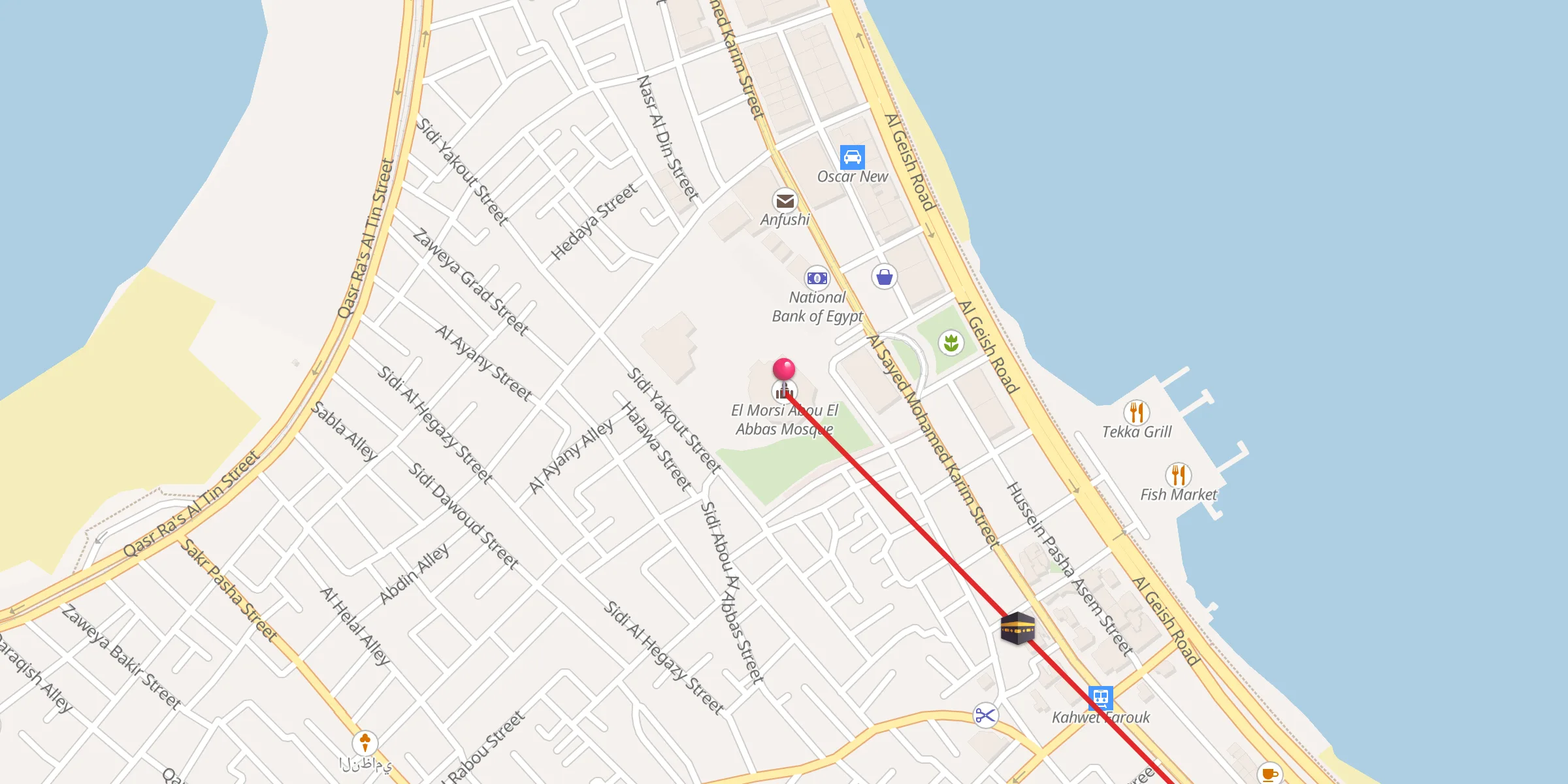 Carte de localisation : El Morsi Abou El Abbas Mosque