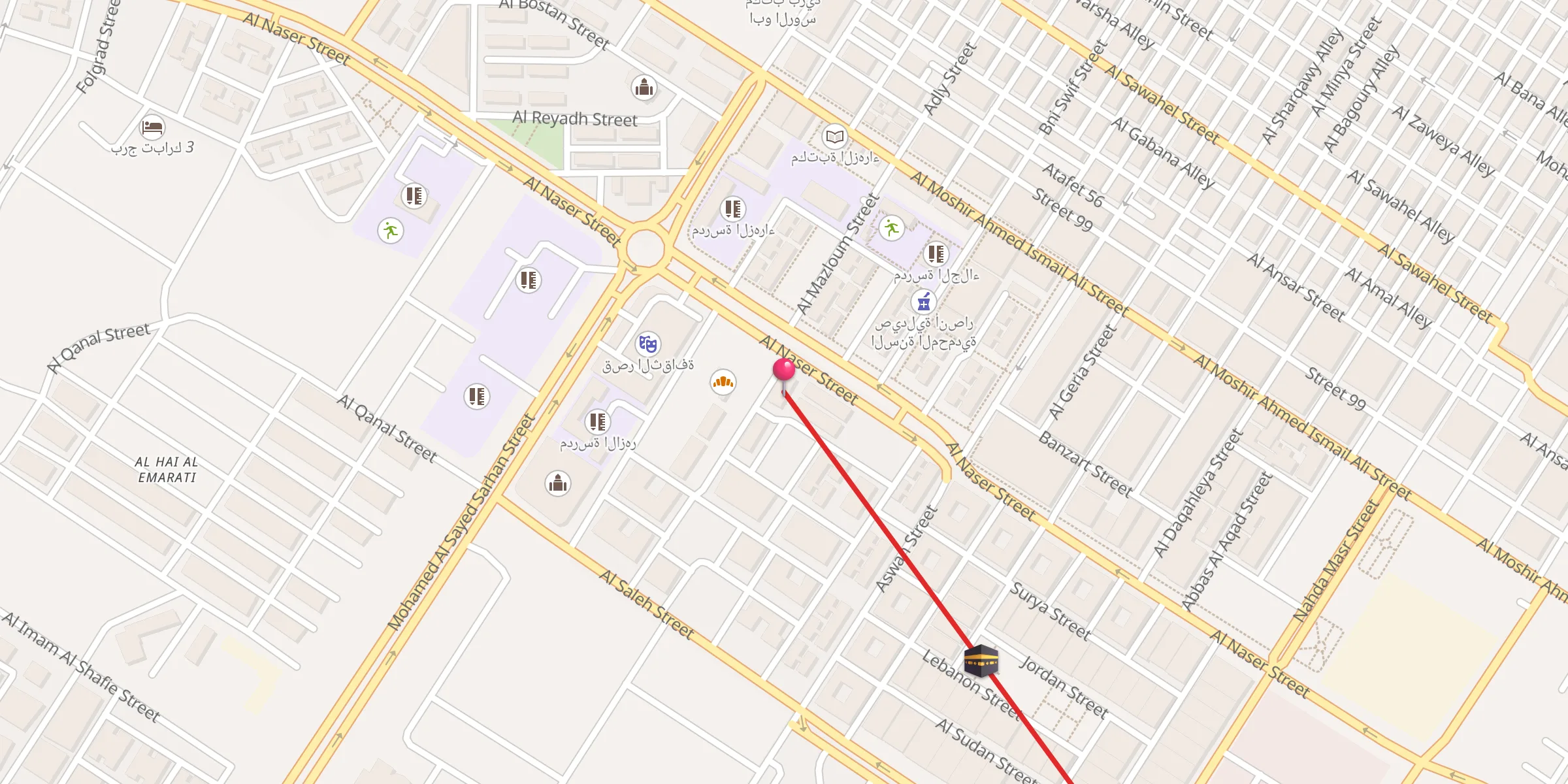 Carte de localisation : مسجد المهاجرين و الأنصار