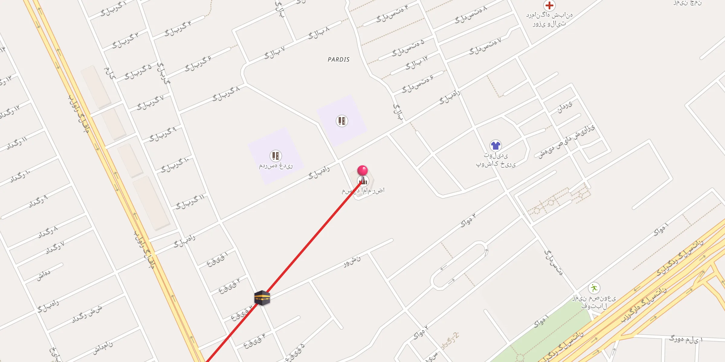 Carte de localisation : مسجد امام رضا