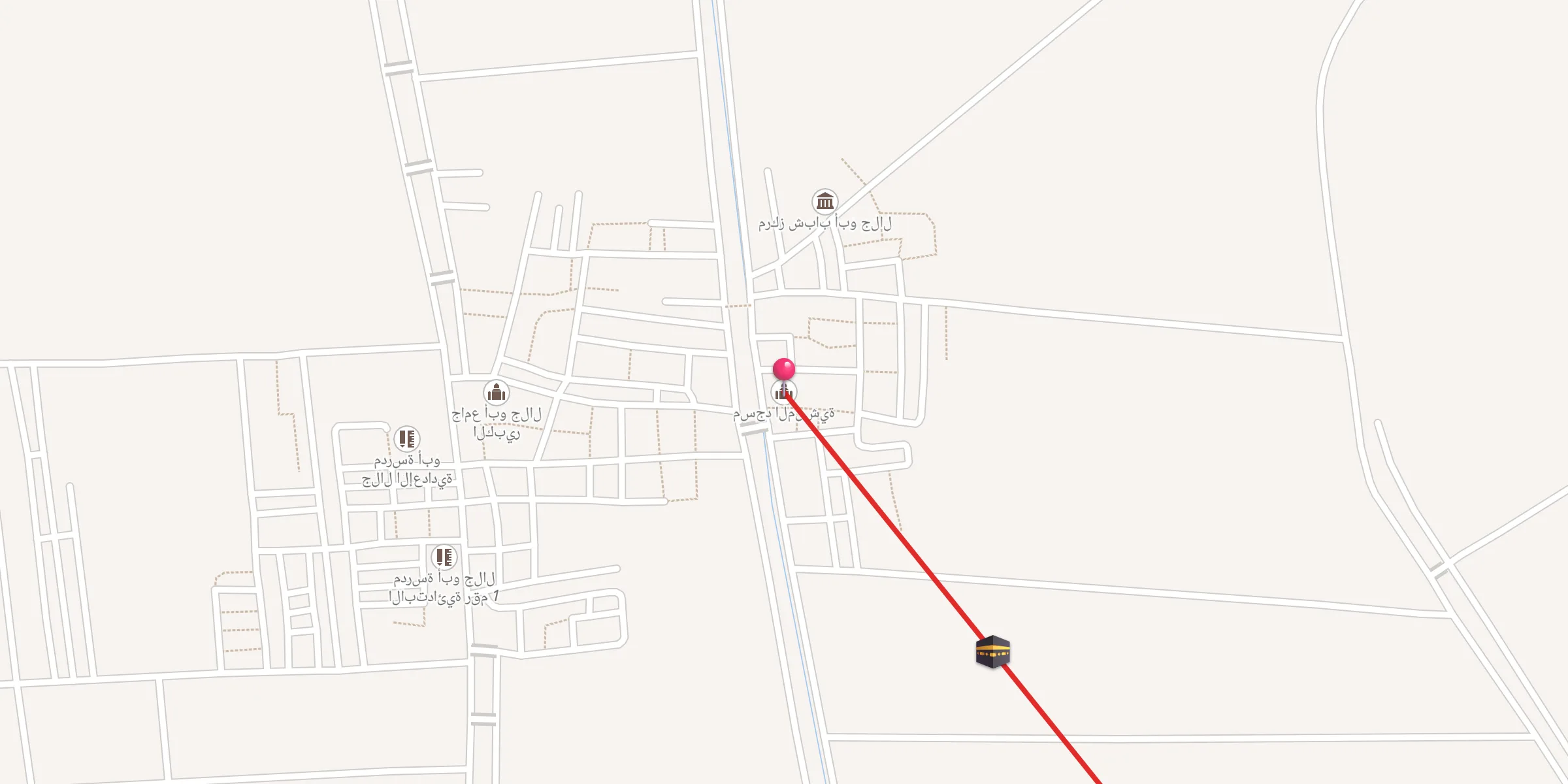 Carte de localisation : مسجد المنشية