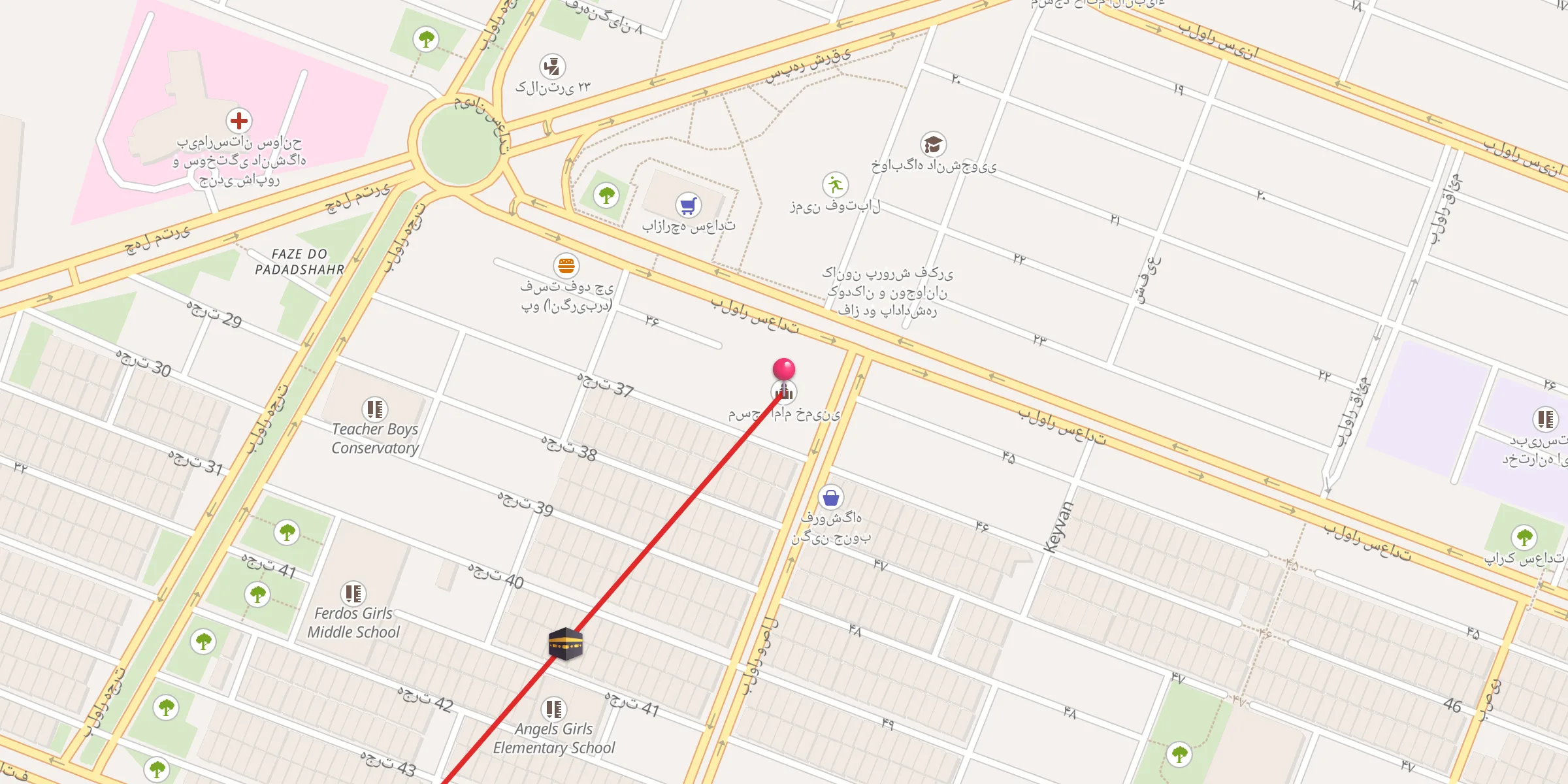 Carte de localisation : مسجد امام خمینی