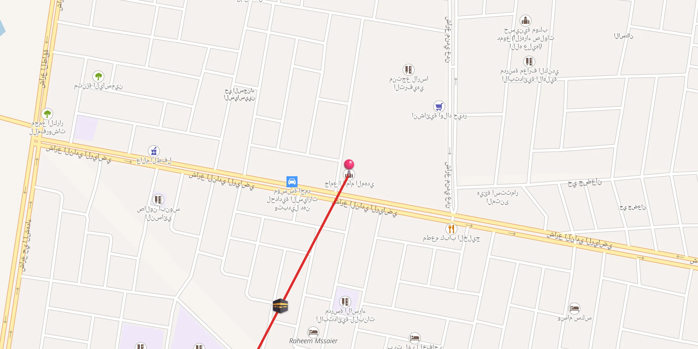 Carte de localisation : جامع الامام المهدي