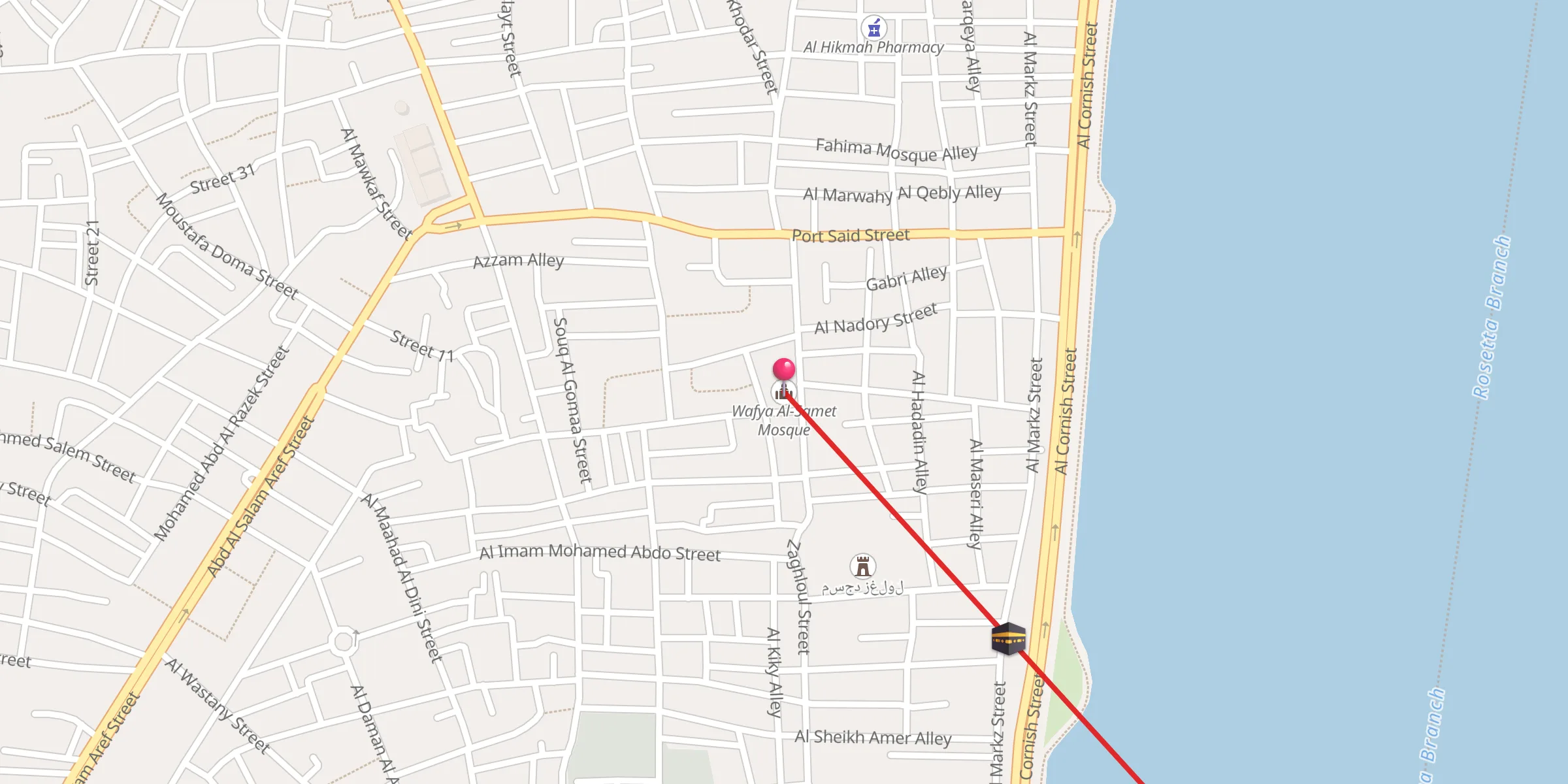 Carte de localisation : مسجد الصامت