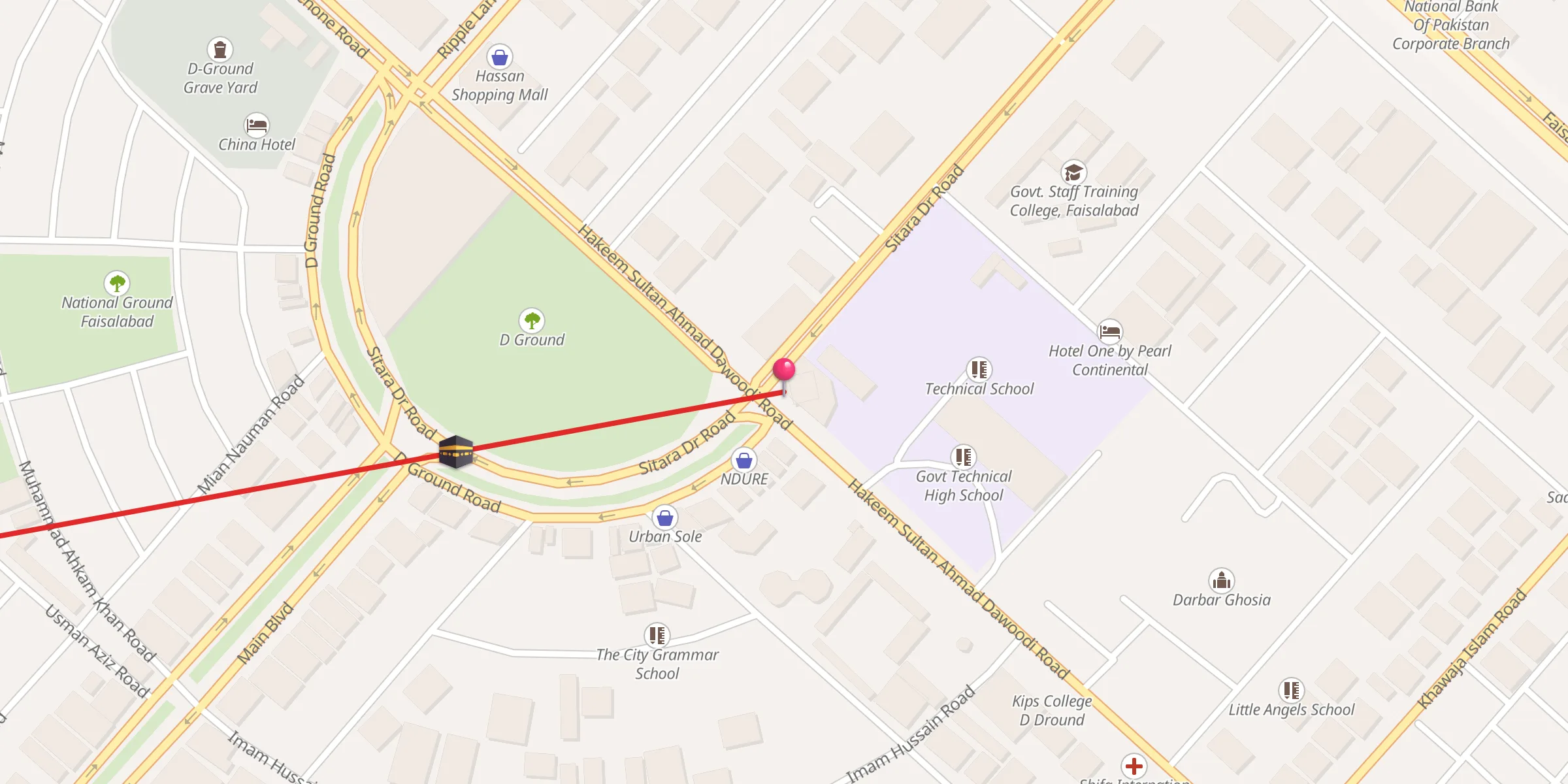 Carte de localisation : Jama Masjid Technical High School