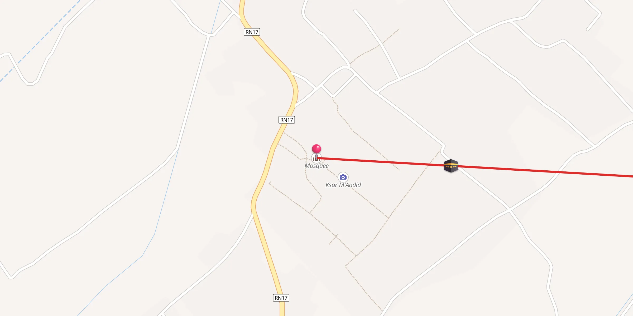 Carte de localisation : Mosquee ⵜⵉⵎⵣⴳⵉⴷⴰ مسجد قصر المعاديد