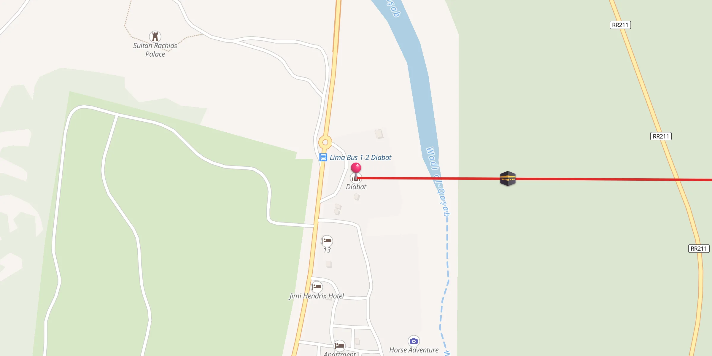 Carte de localisation : Diabat الديابات