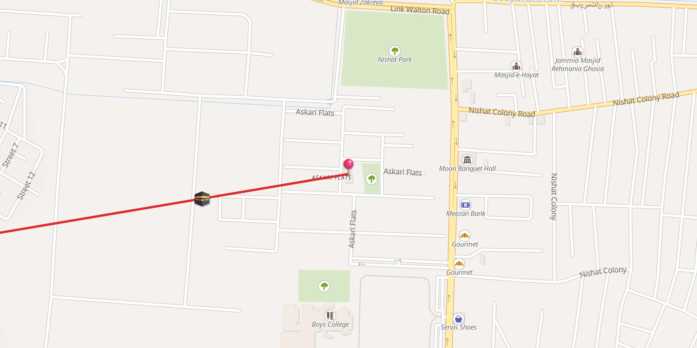 Carte de localisation : Askari 8 Masjid