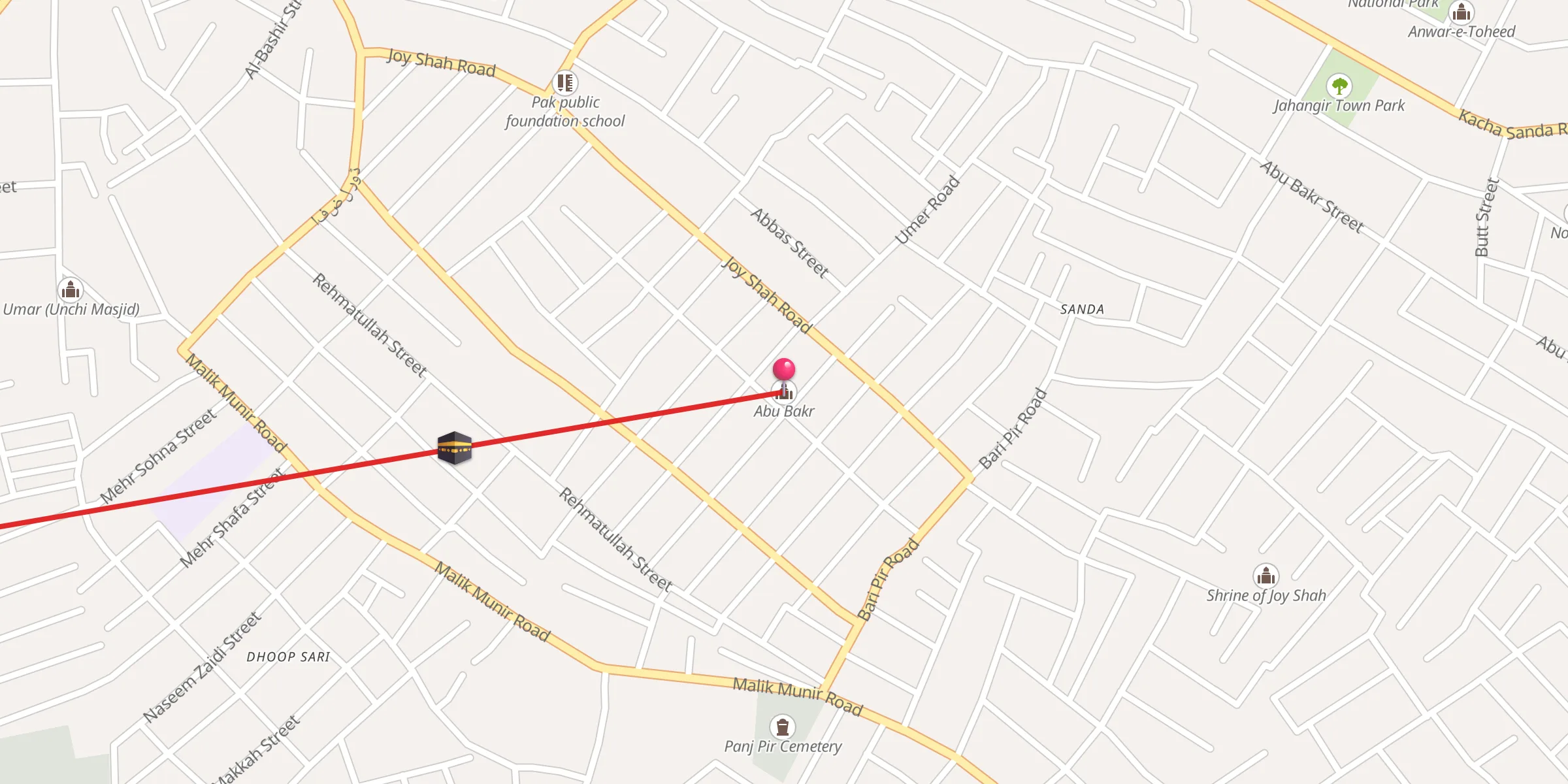 Carte de localisation : Abu Bakr