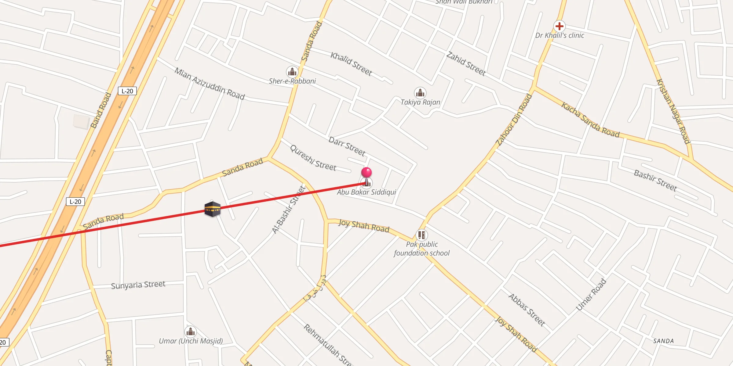 Carte de localisation : Abu Bakar Siddiqui