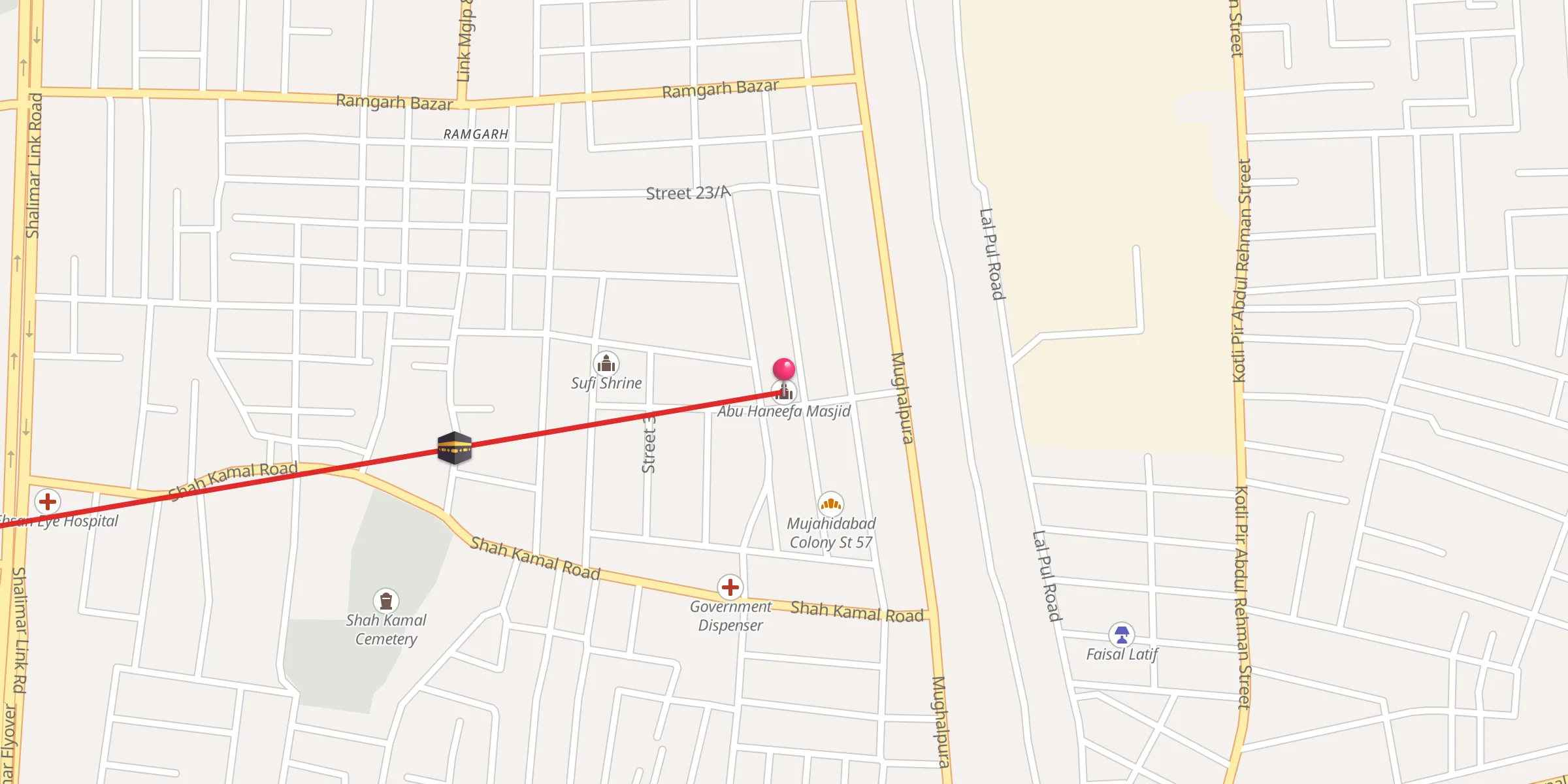 Carte de localisation : Abu Haneefa Masjid