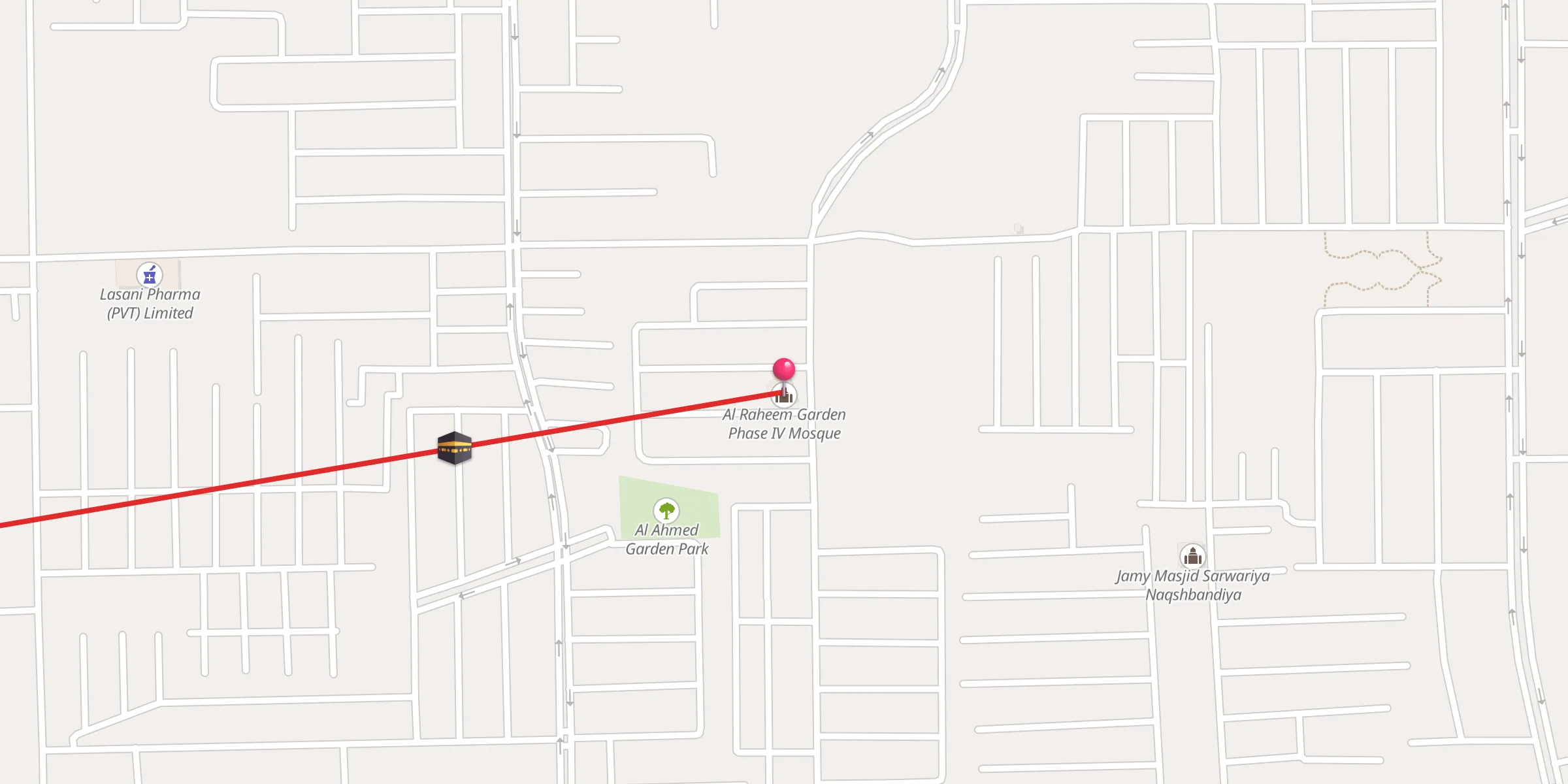Carte de localisation : Al Raheem Garden Phase IV Mosque