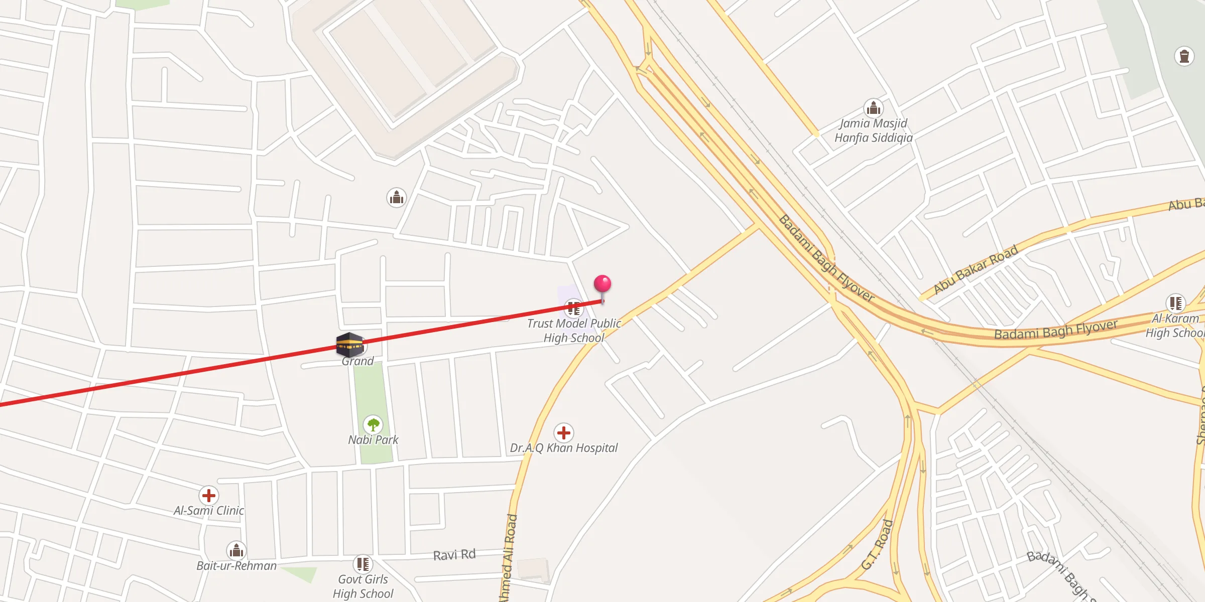 Carte de localisation : Al Baqiyat Al Salihat
