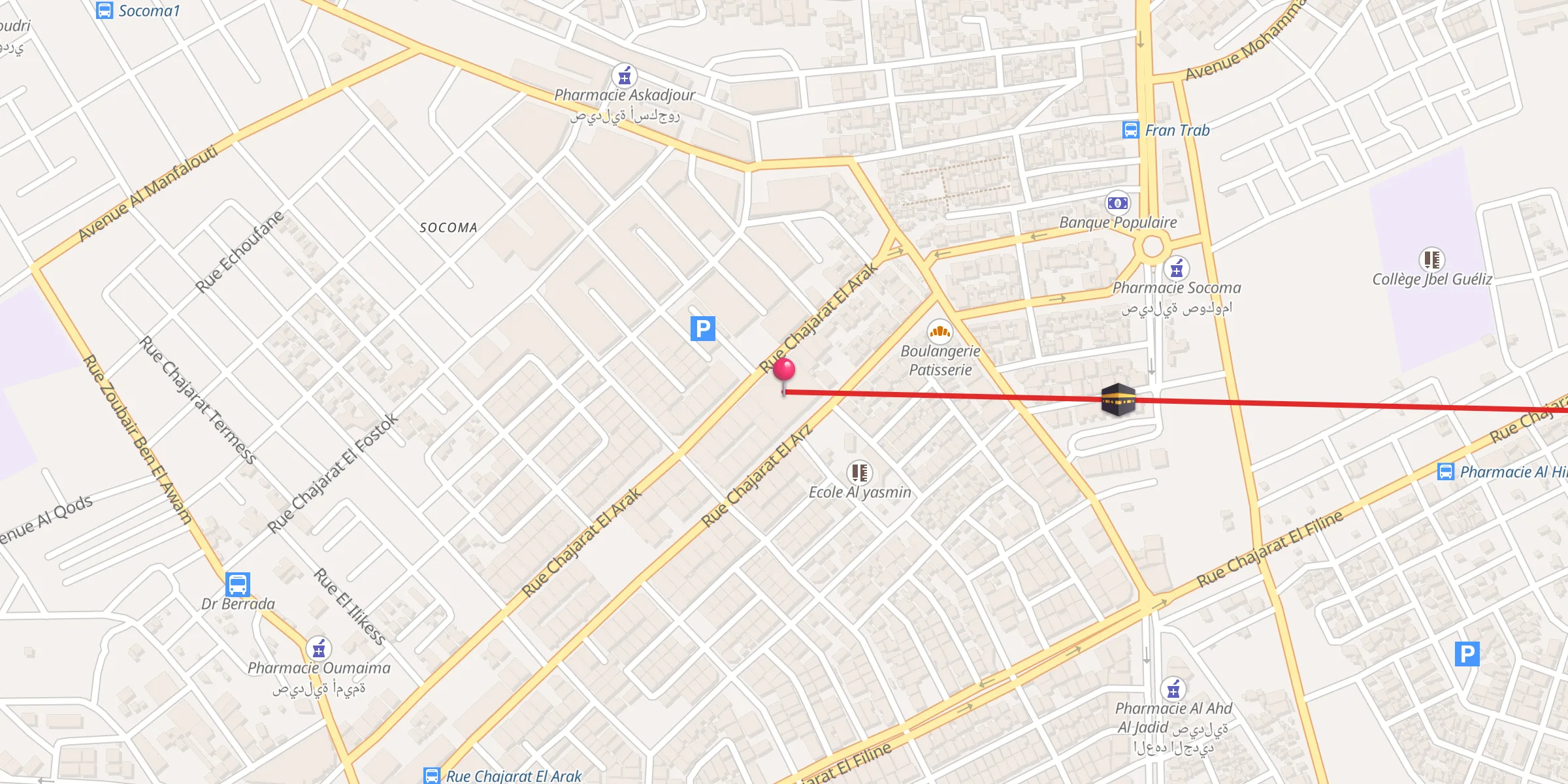 Carte de localisation : Abou alkassim