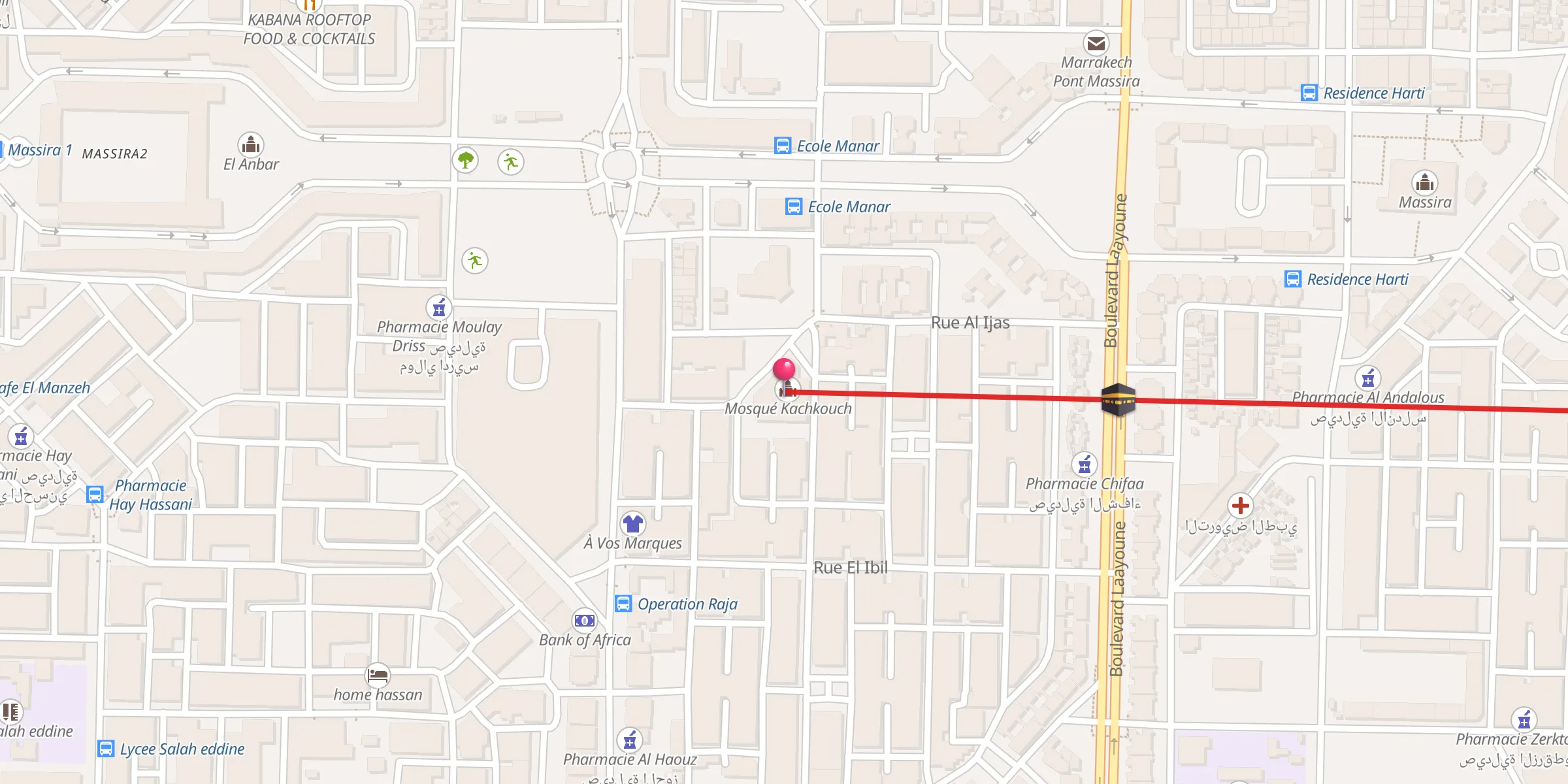 Carte de localisation : Mosqué Kachkouch