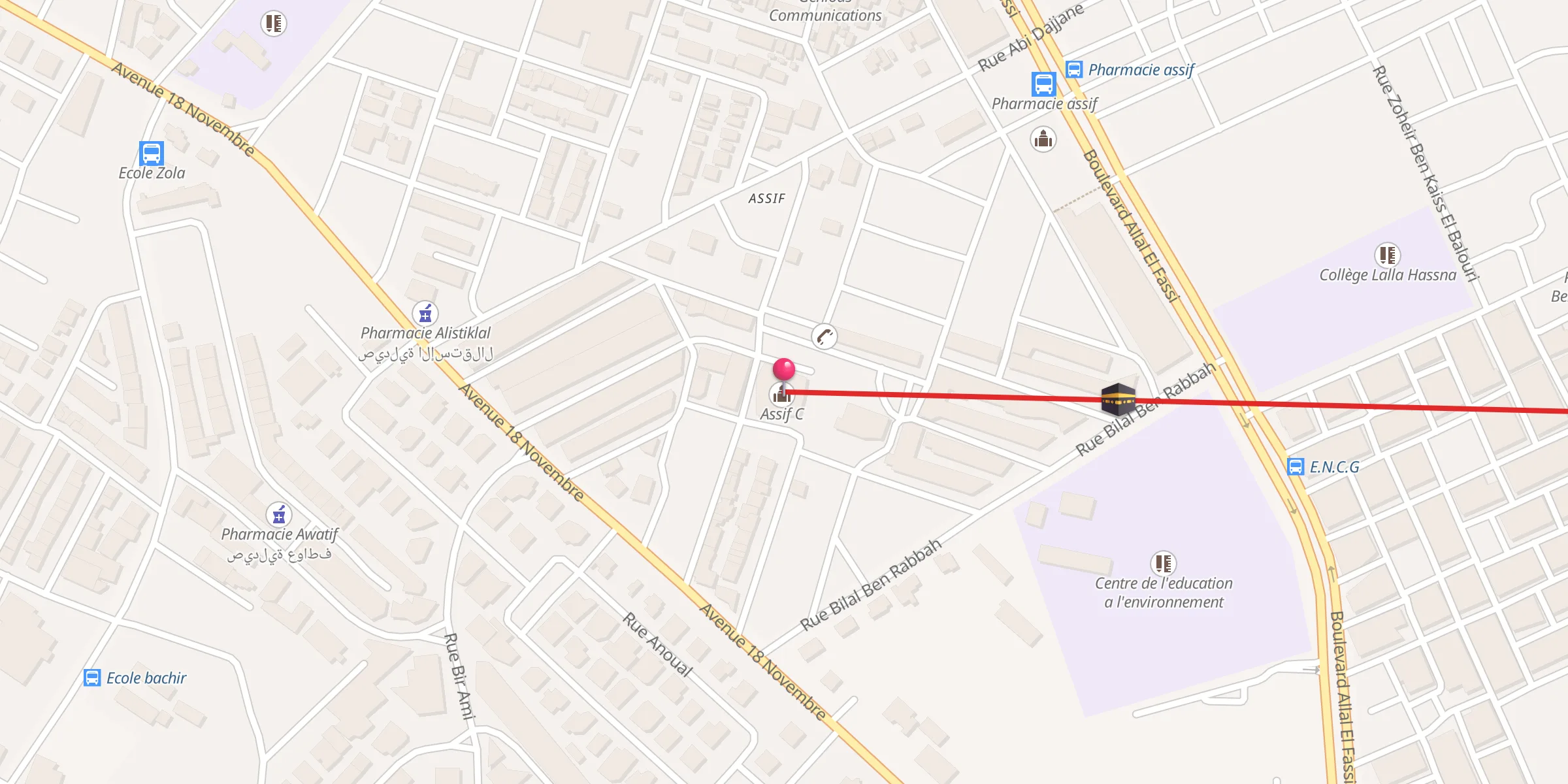 Carte de localisation : Assif C
