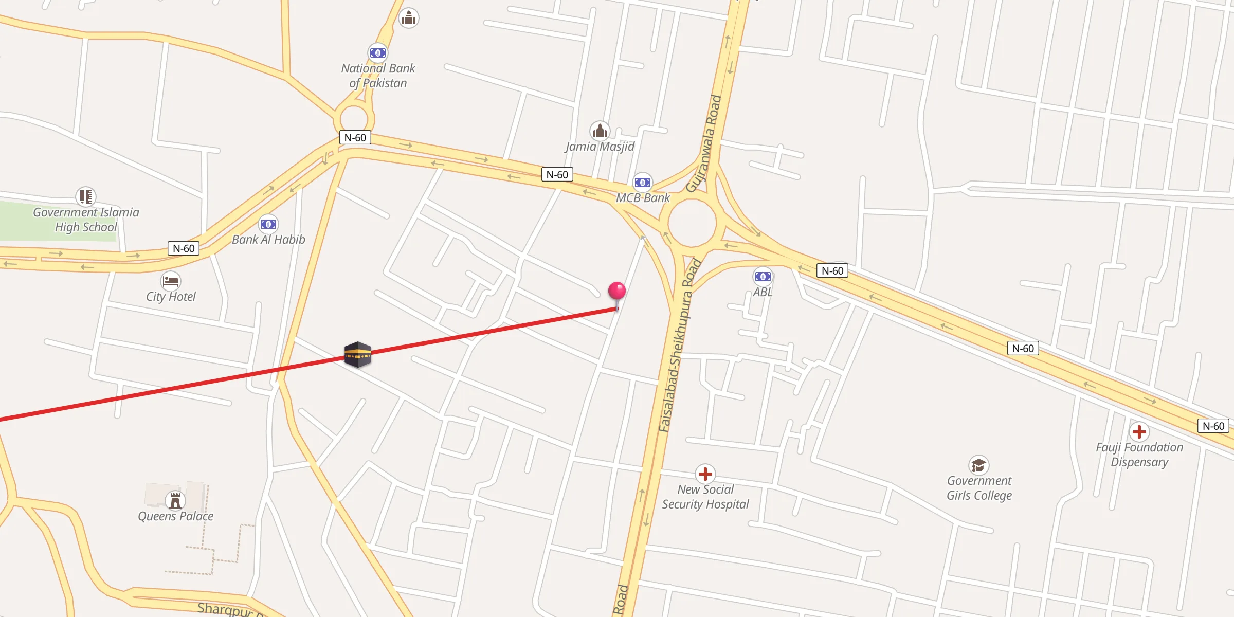 Carte de localisation : Habib Colony Masjid