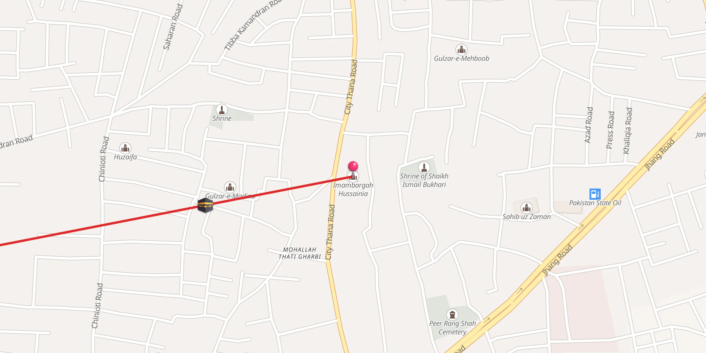 Carte de localisation : Imambargah Hussainia