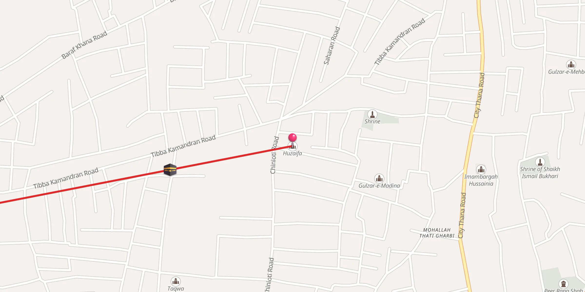 Carte de localisation : Huzaifa