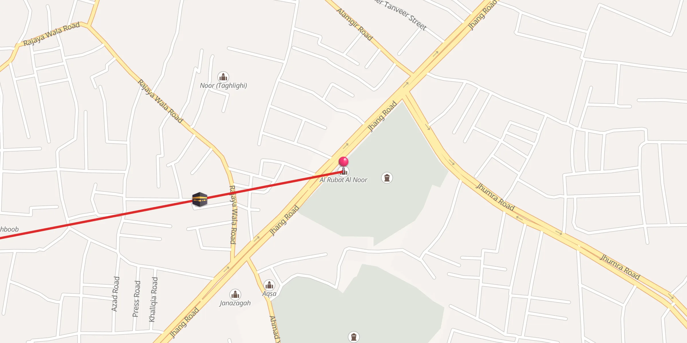 Carte de localisation : Al Rubat Al Noor